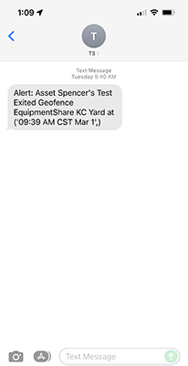 Alert Text message