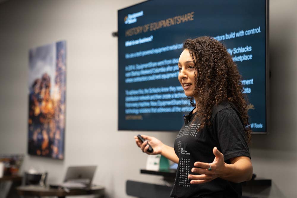 woman leading a meeting