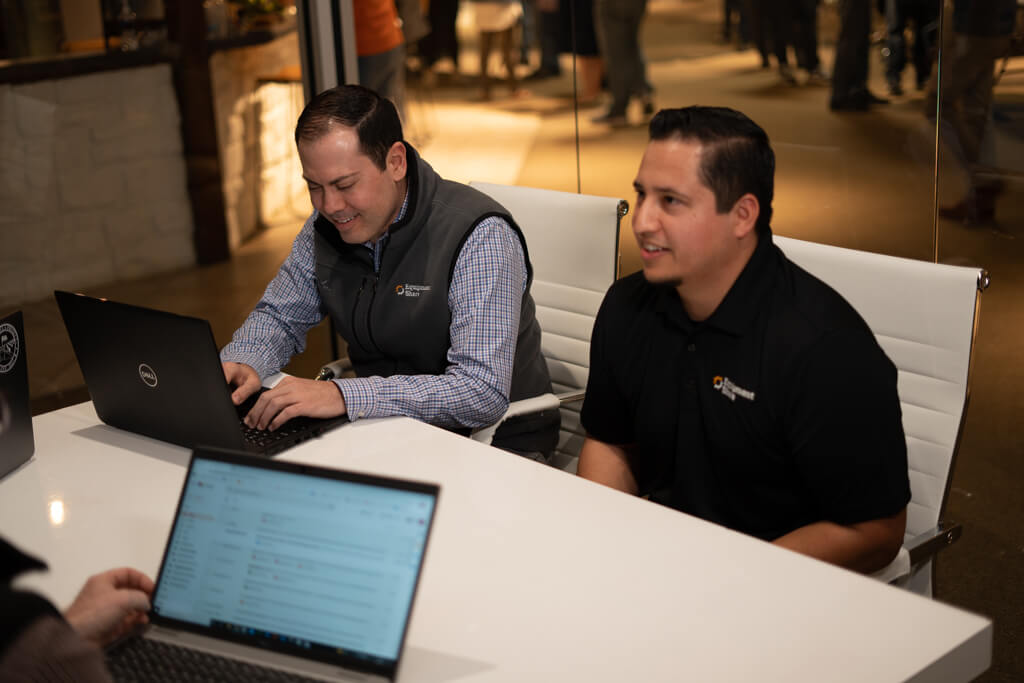 People in a meeting.