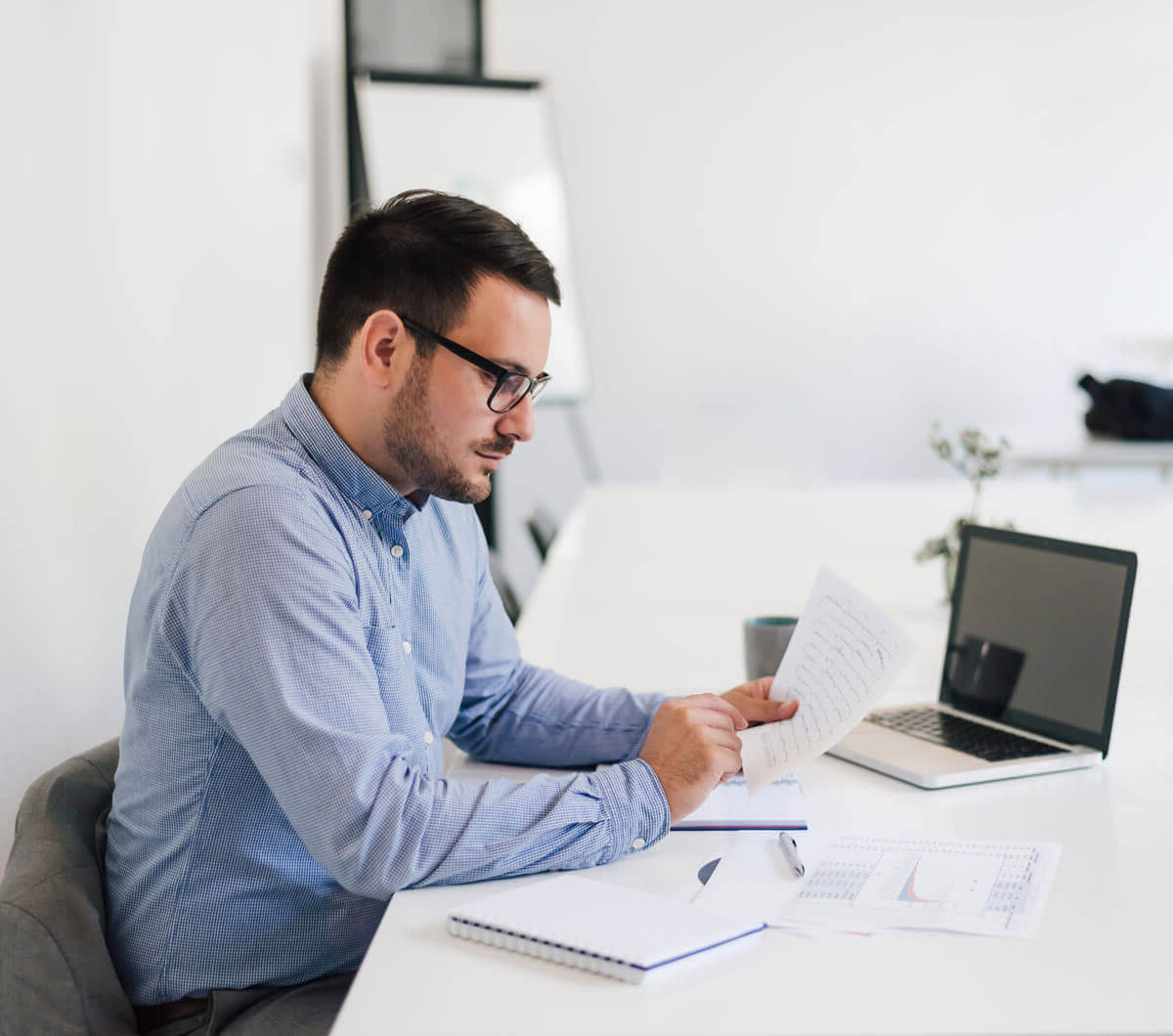 legal counsel reviewing documents
