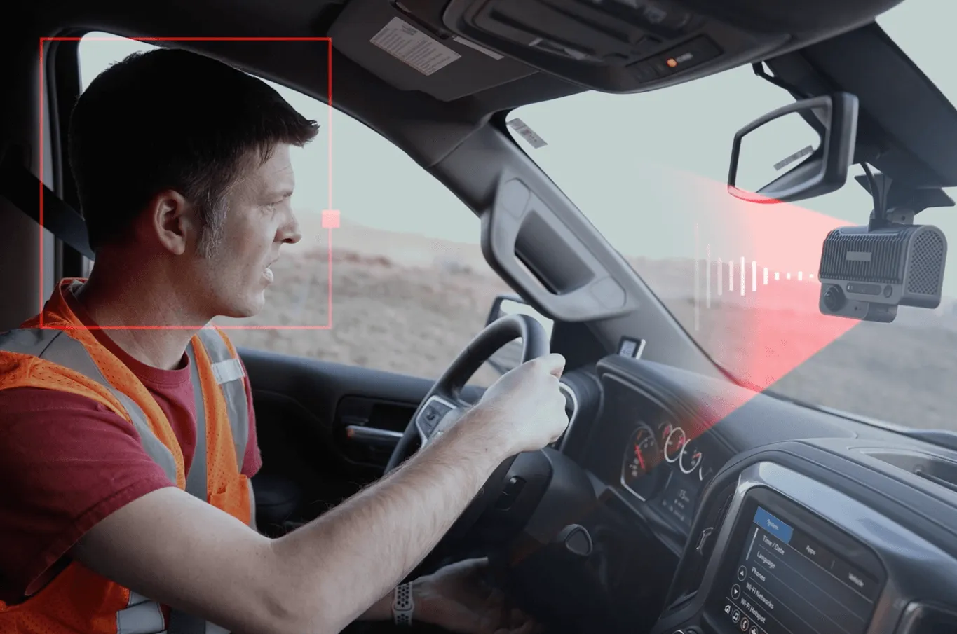 image of Dash Cam and driver.