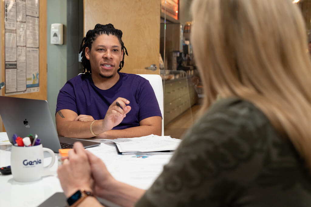 EquipmentShare employees having a meeting