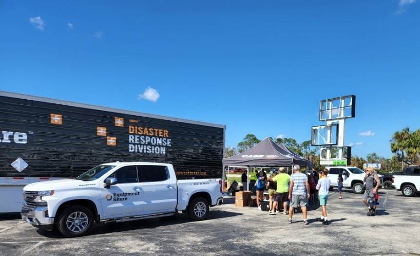 EquipmentShare's disaster response team provided food and supplies to the employees of the Fort Myers, Florida, branch.