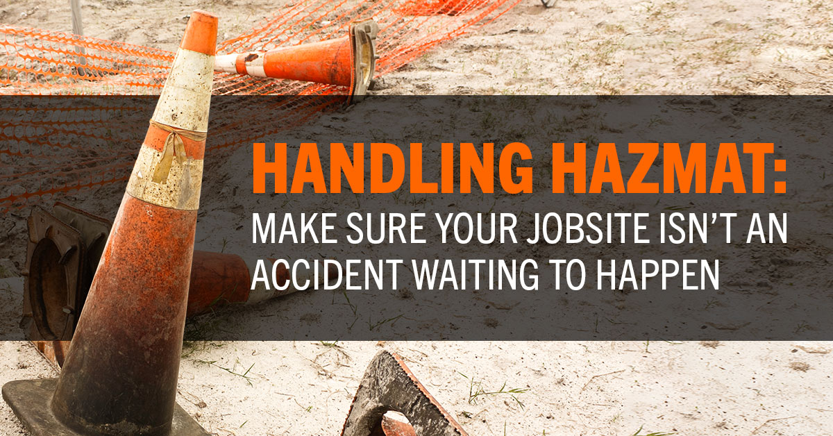 a contaminated jobsite with a traffic cone blocking it