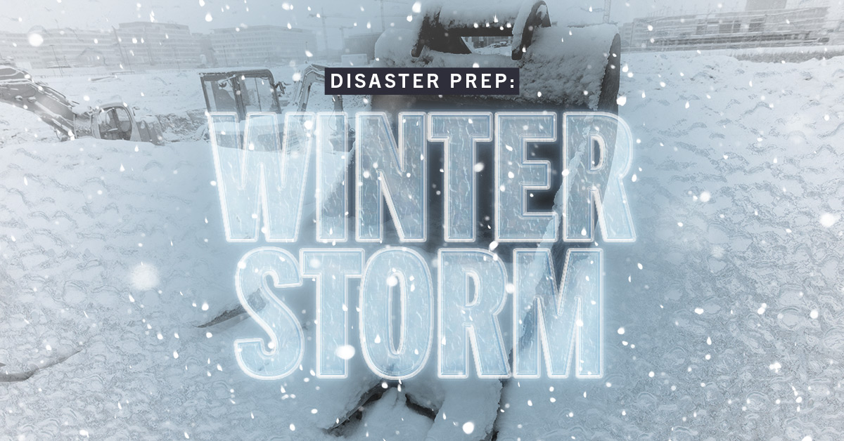 Heavy equipment in the snow