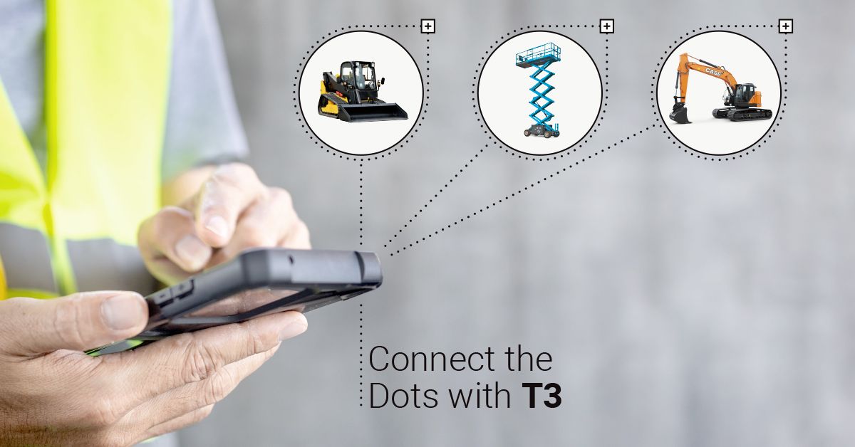 Contractor managing fleet on cell phone