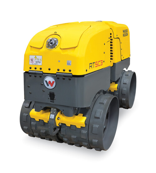 Walk-Behind Trench Roller, 24-34, Pad available for rent at EquipmentShare