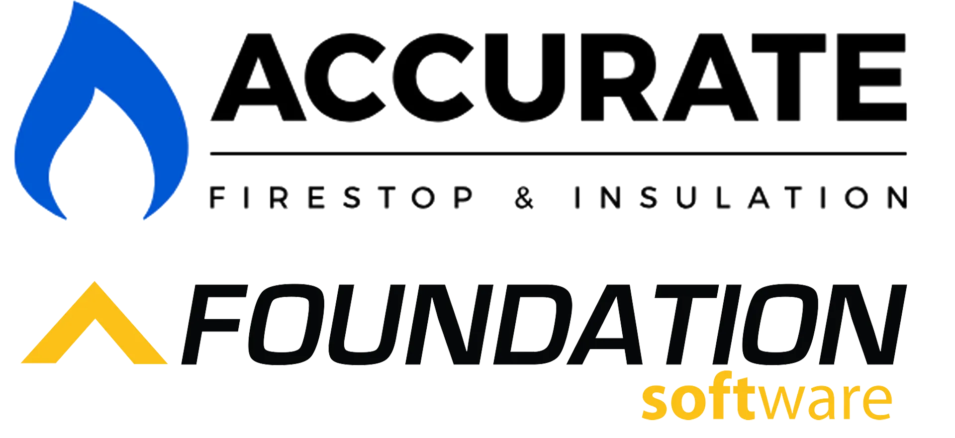 Accurate Firestop and Foundation Software logos