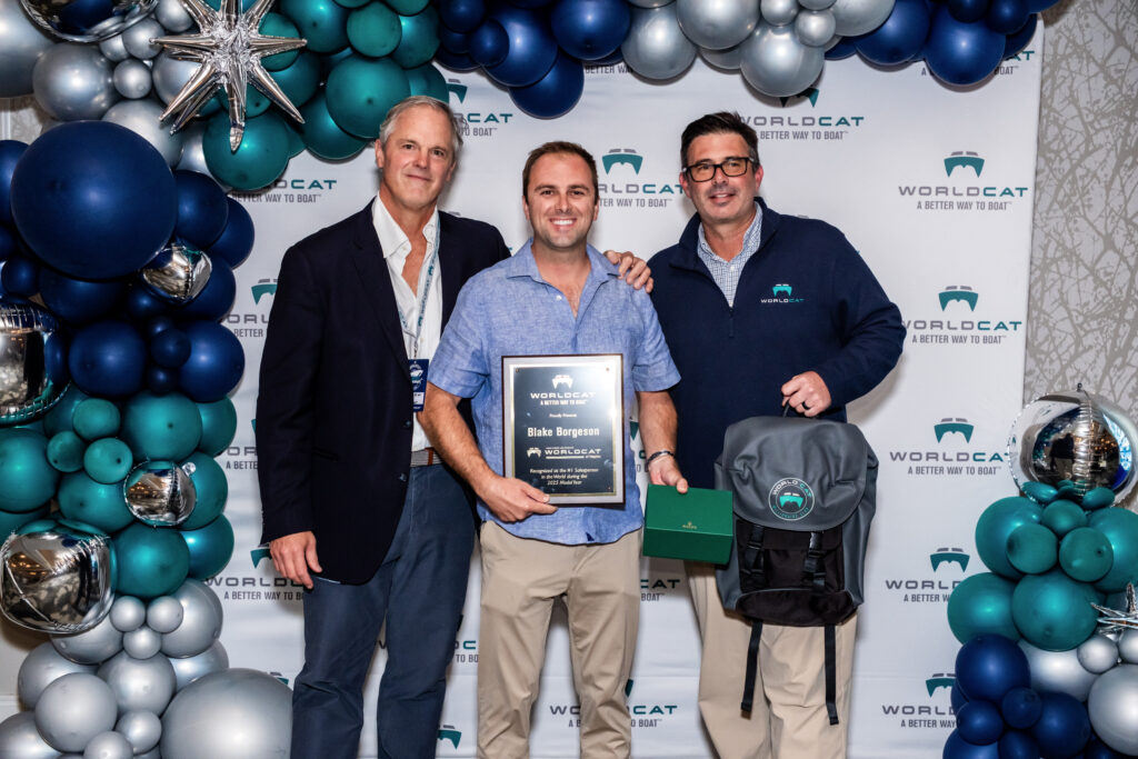 Blake Borgeson of World Cat Naples was awarded top salesperson of the year.
