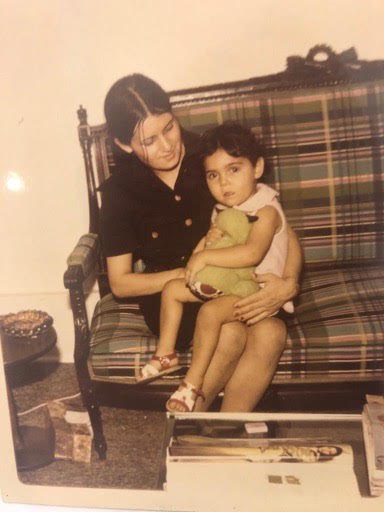 Freda with her daughter Paulina, 1970s