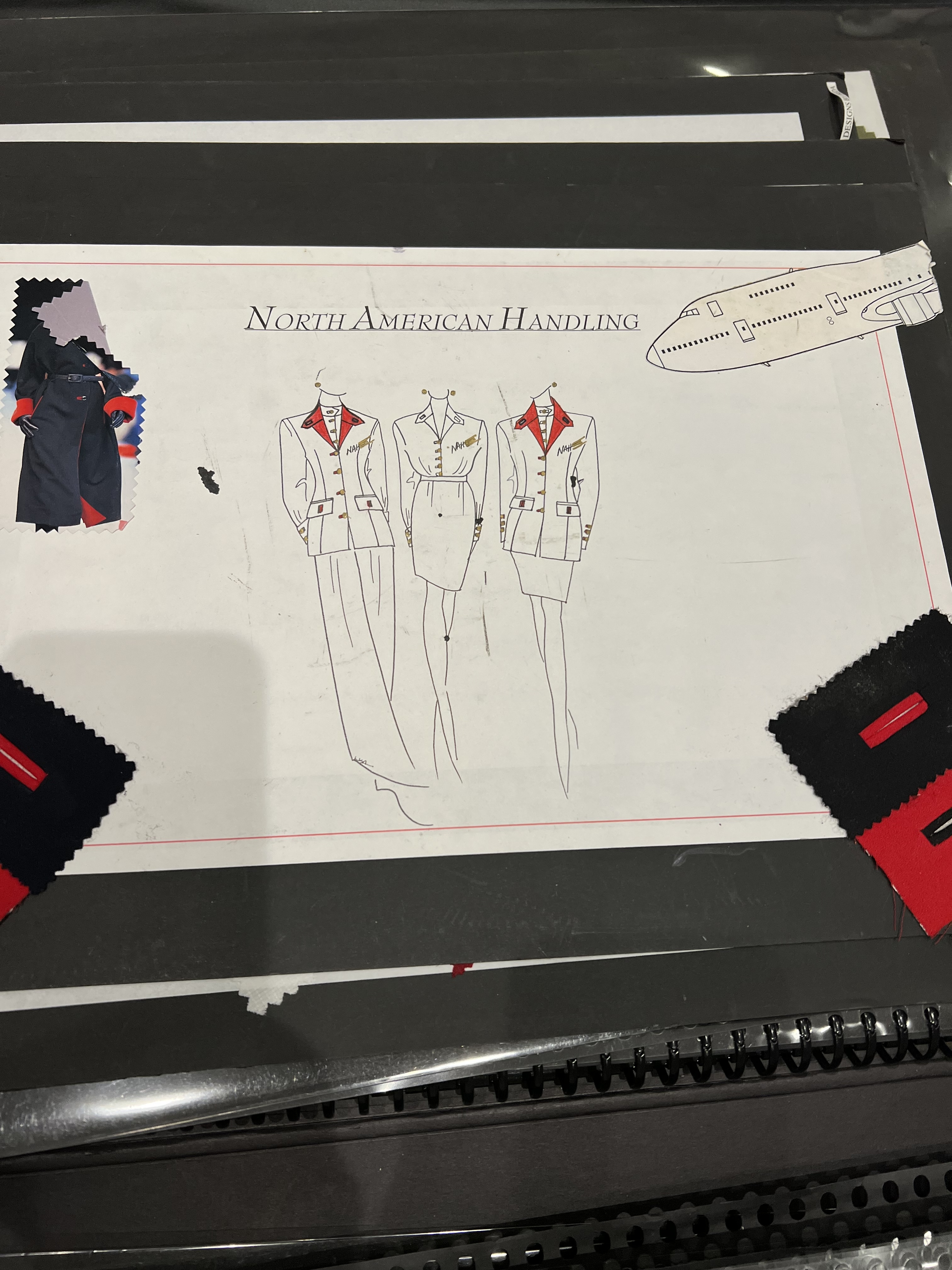 Drawings of Freda's designs for North American Handling
