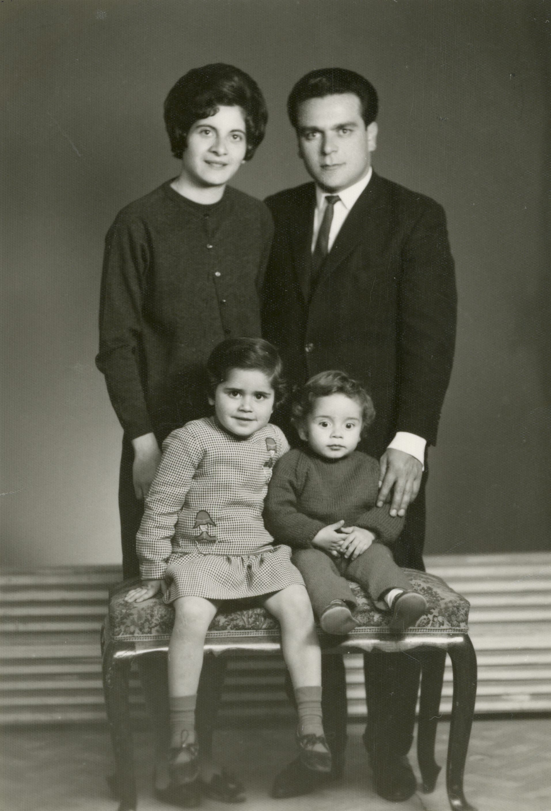 Family portrait taken in Cyprus, some time between 1964 - 1966