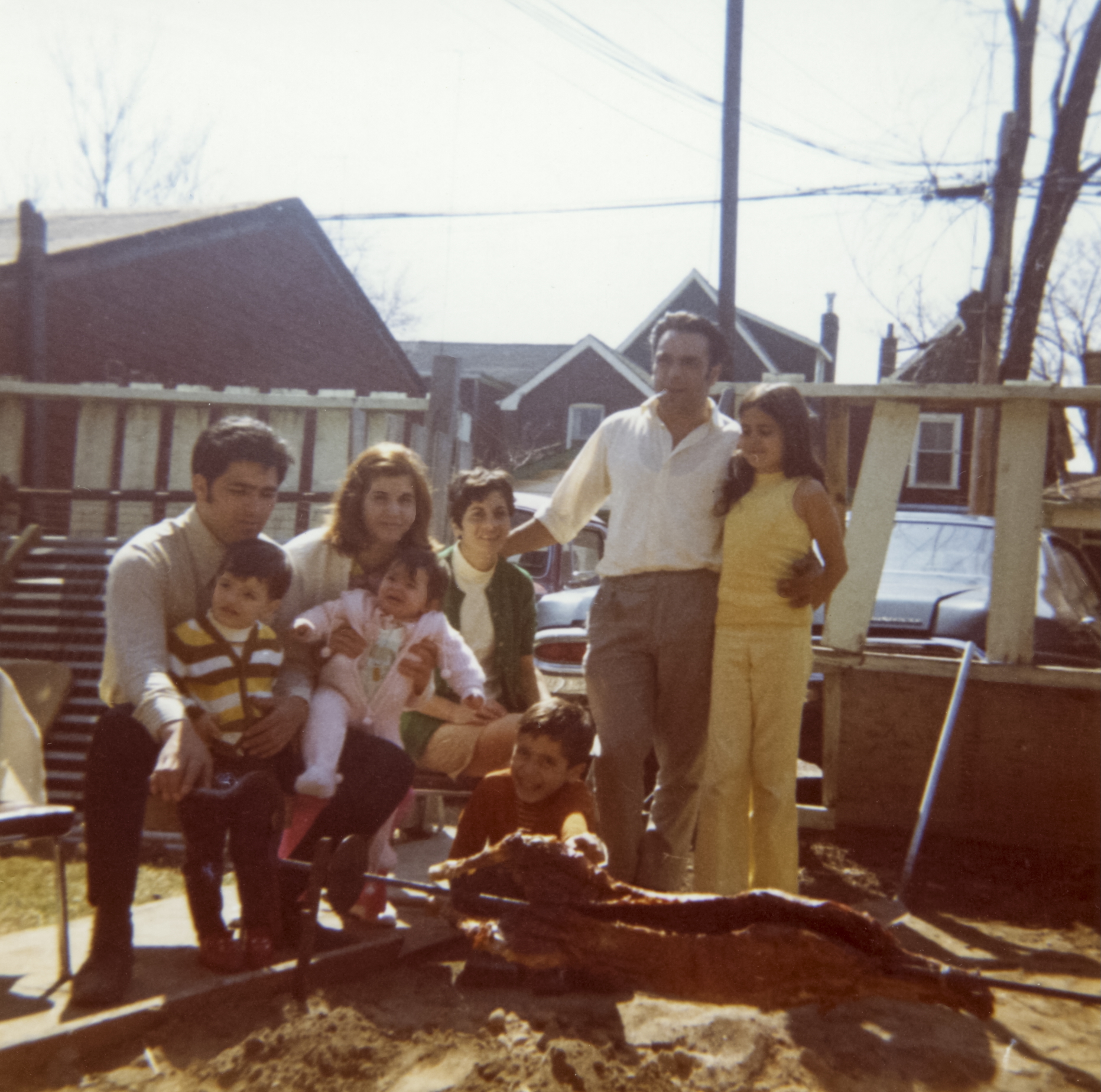 Helen with her family at their home on the Danforth, early 1970s