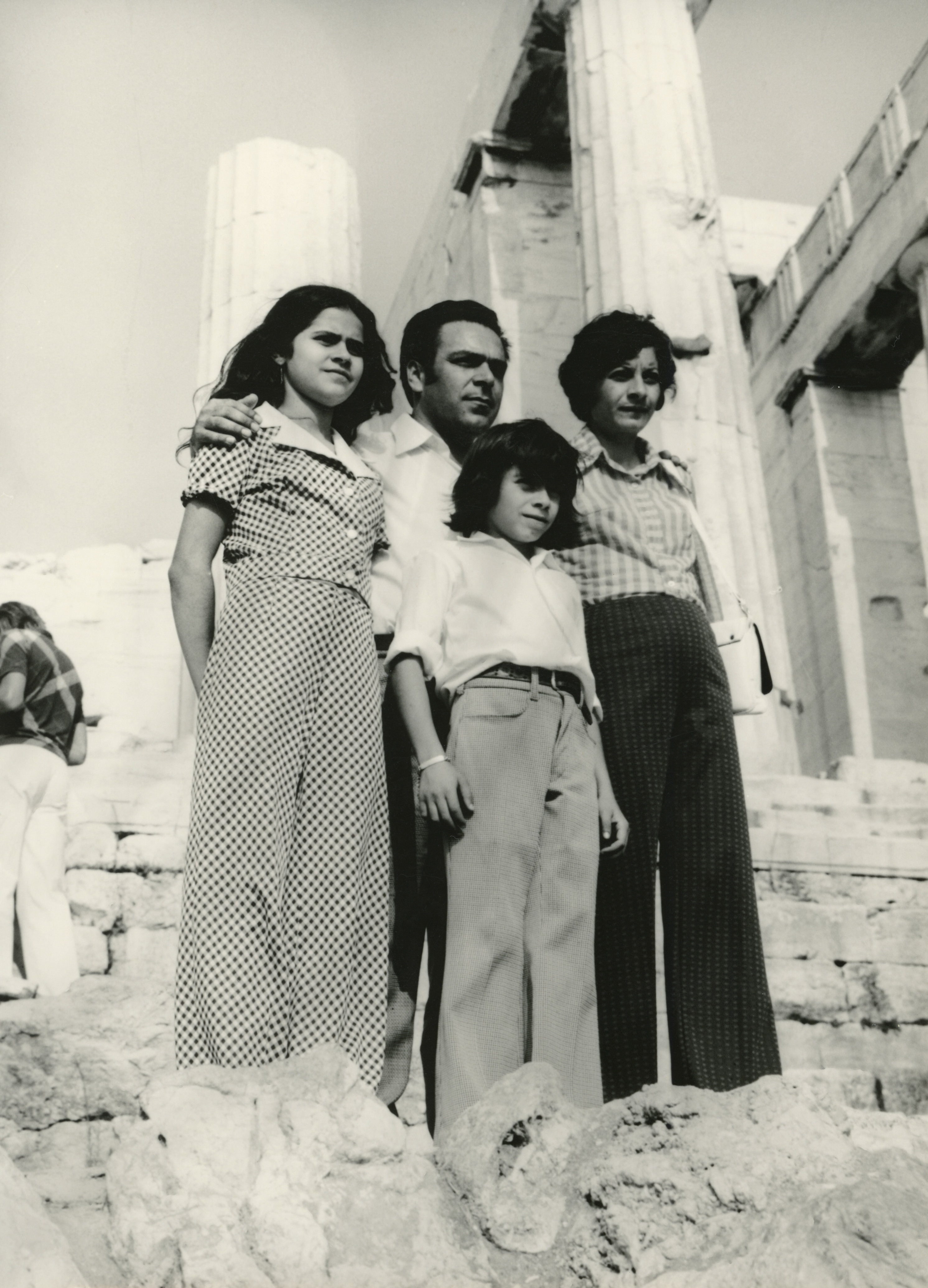 Helen and her family during their trip to Greece, 1973
