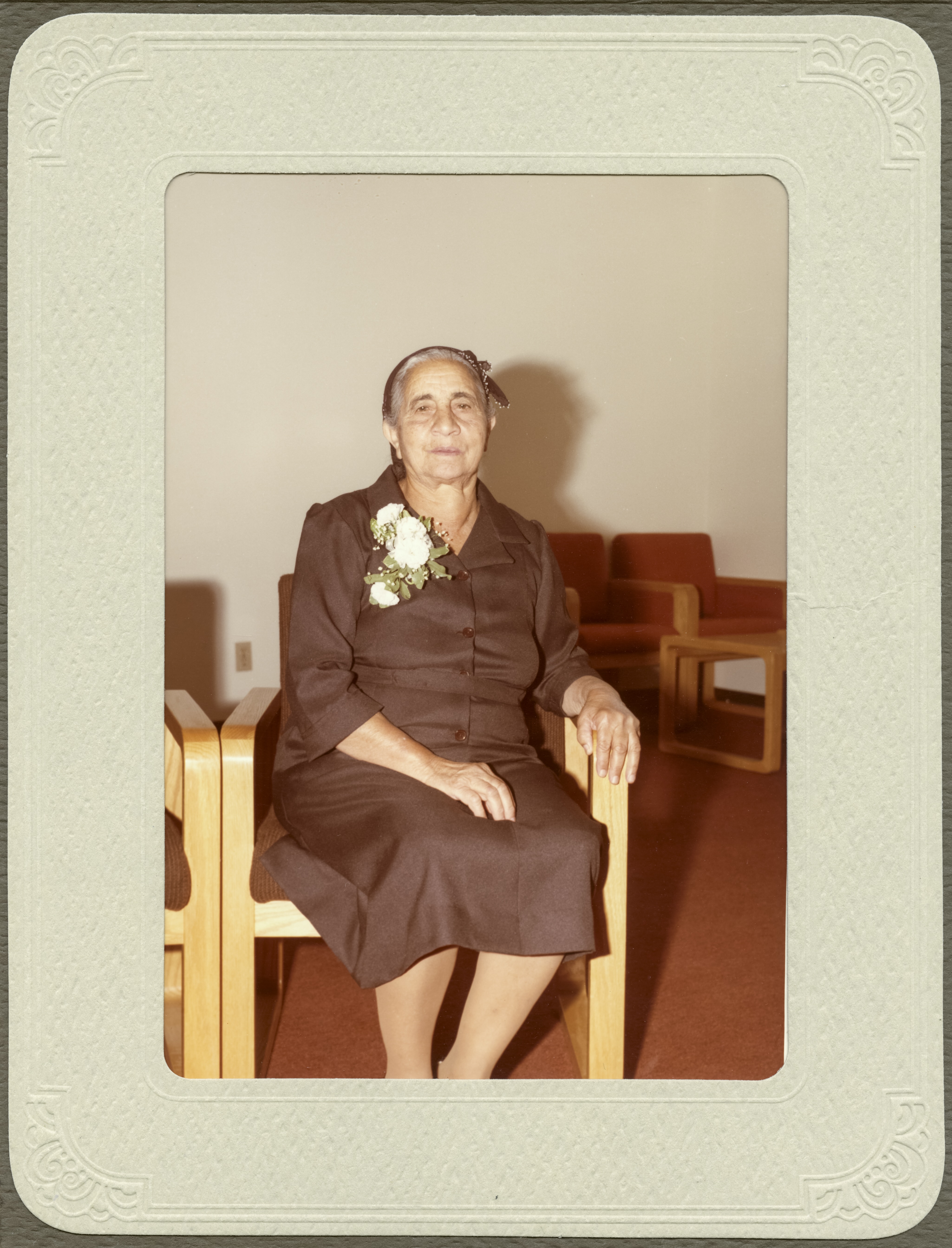 Helen's maternal yiayia at her wedding, which was her only visit to Canada, 1983