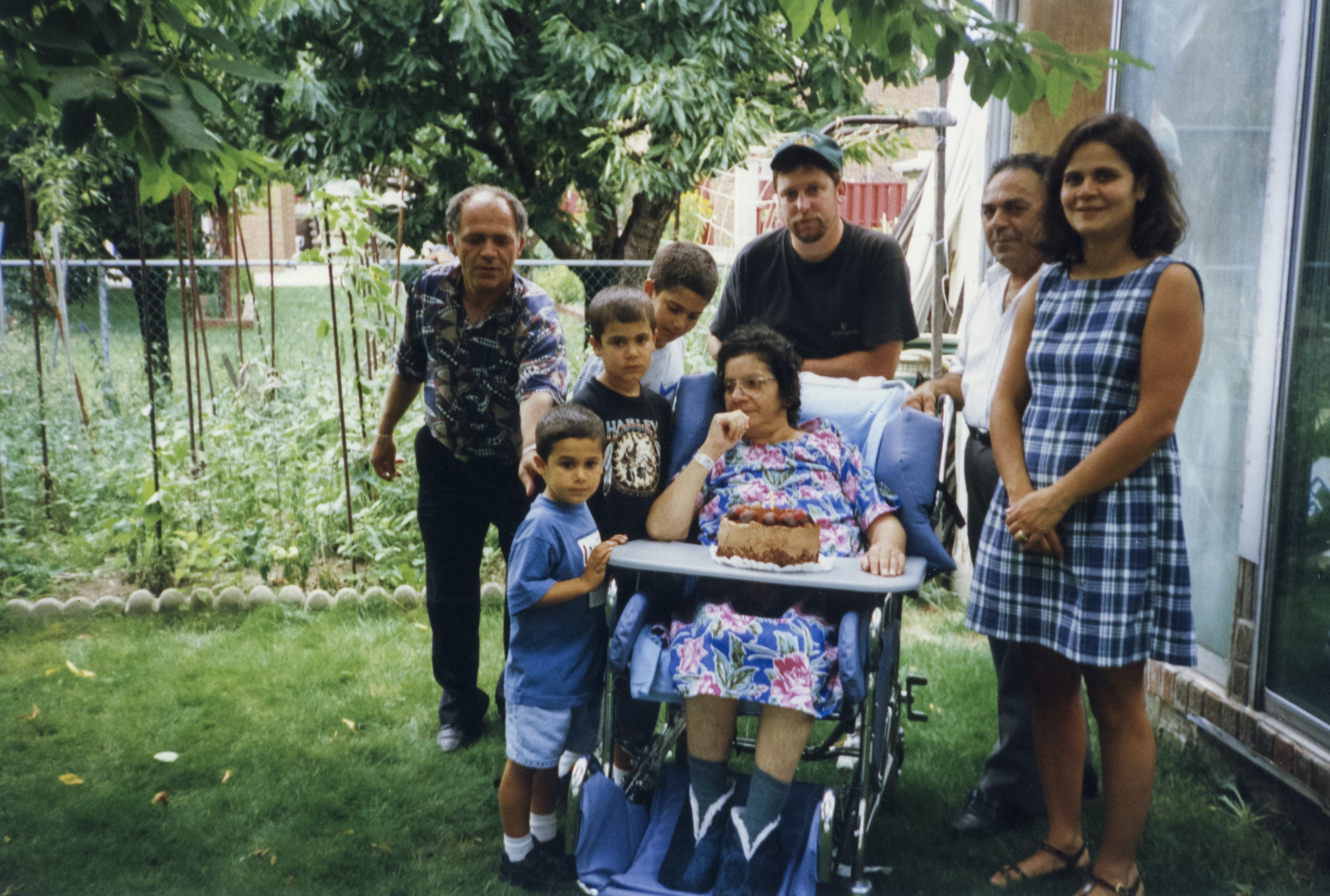 Helen and her family celebrating her mother's birthday, 1997