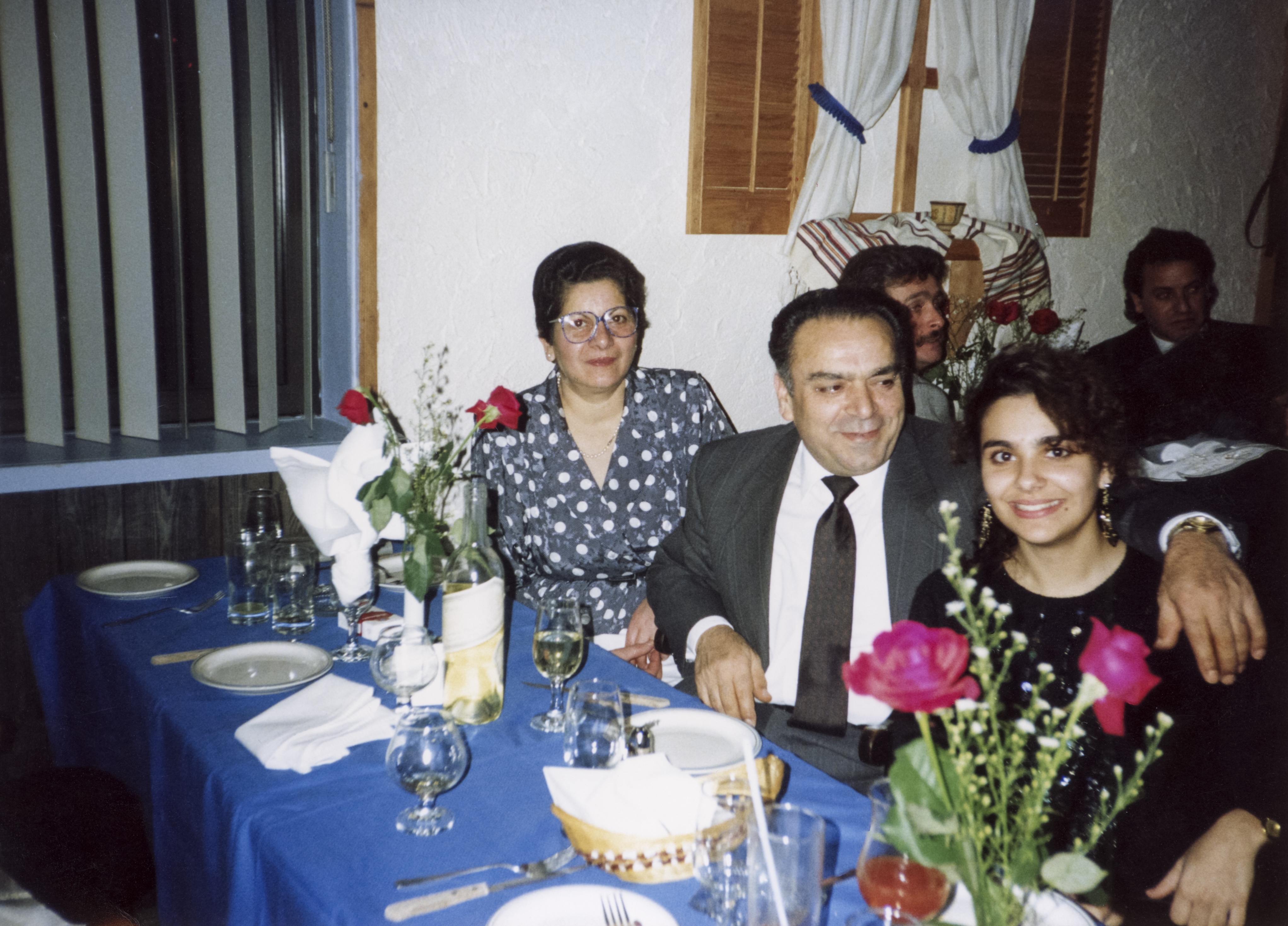 Helen with her aunt and uncle (fellow interviewee, Theodoros Xenophontos), 1990