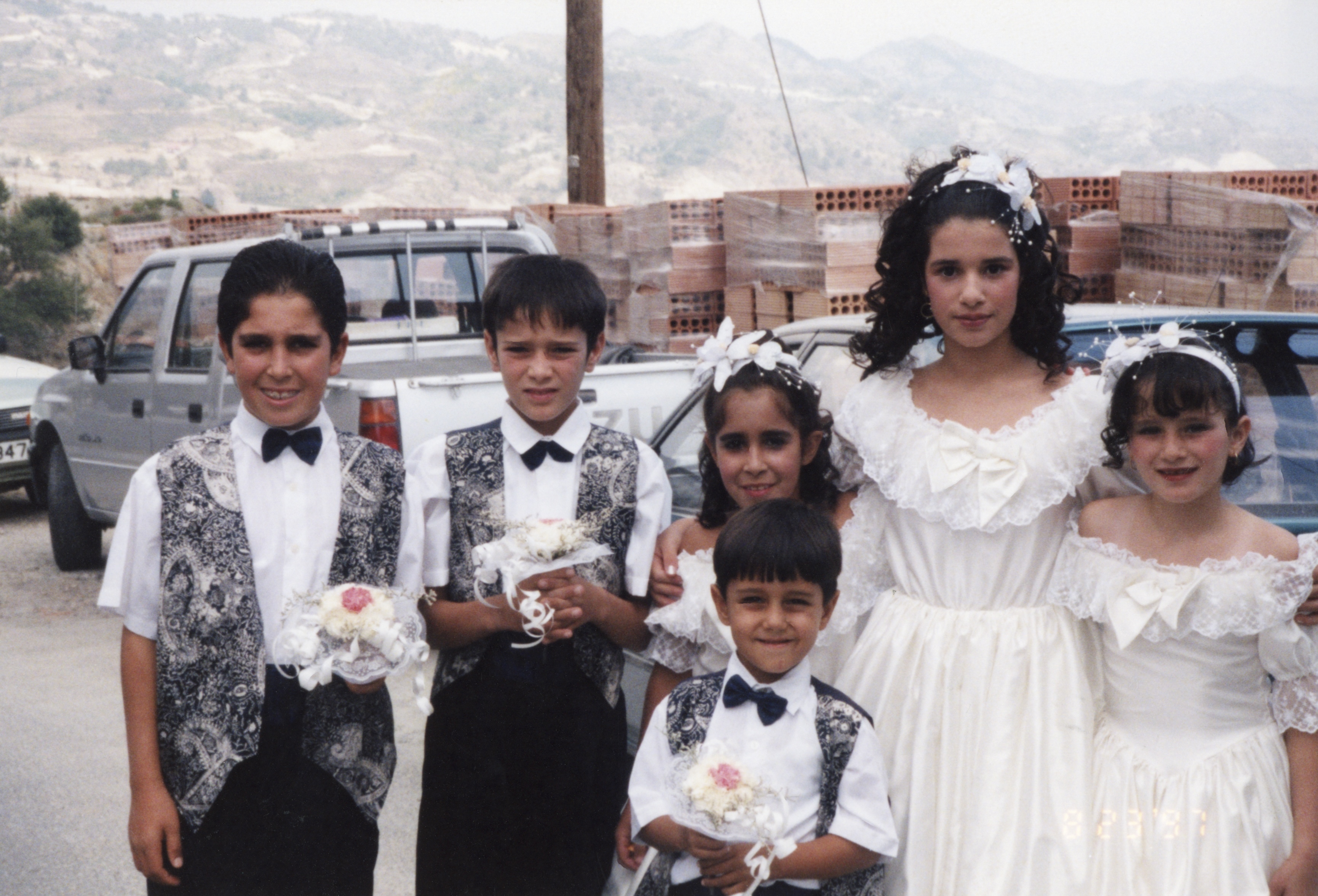 Helen's younger cousins in Cyprus before a wedding, August 23, 1997