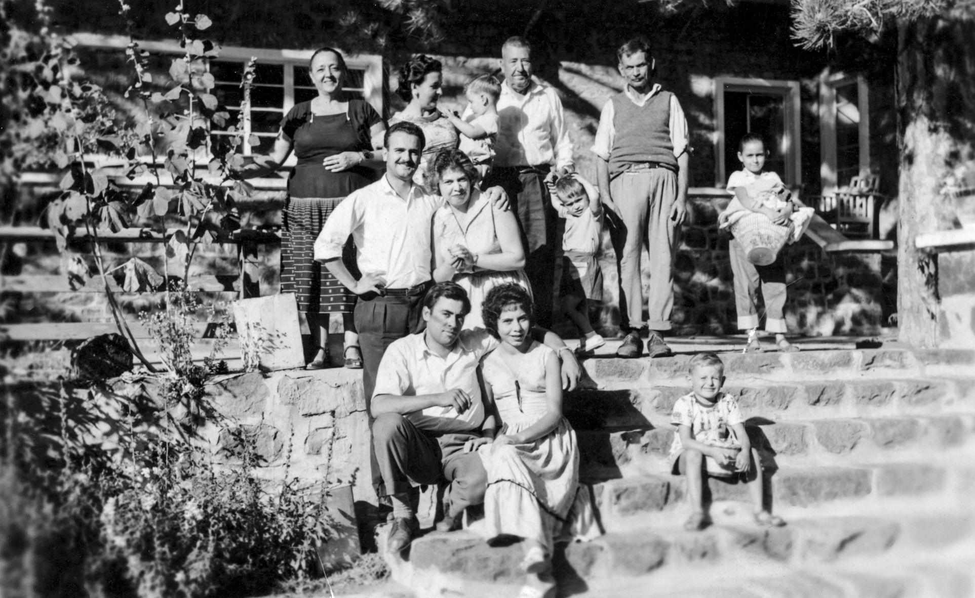 The Pingos family outside of their hotel in the Troodos Mountains, 1960s