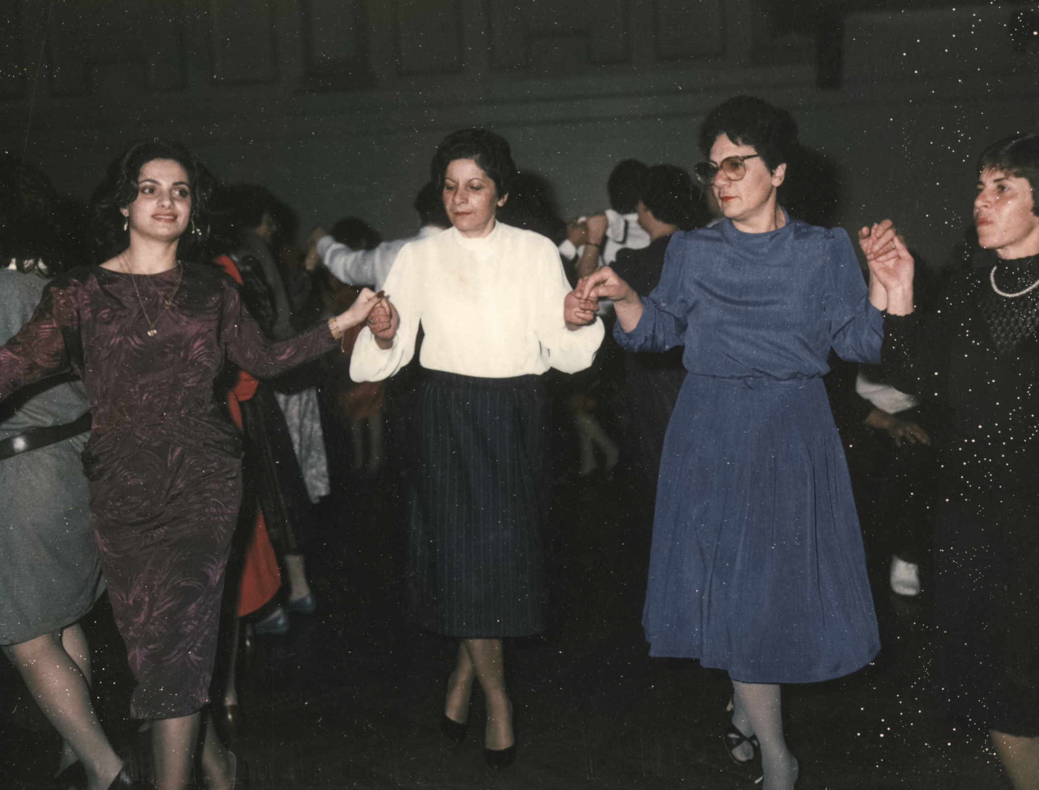 Nitsa's aunts and cousin dancing at a wedding in Australia, early 1980s