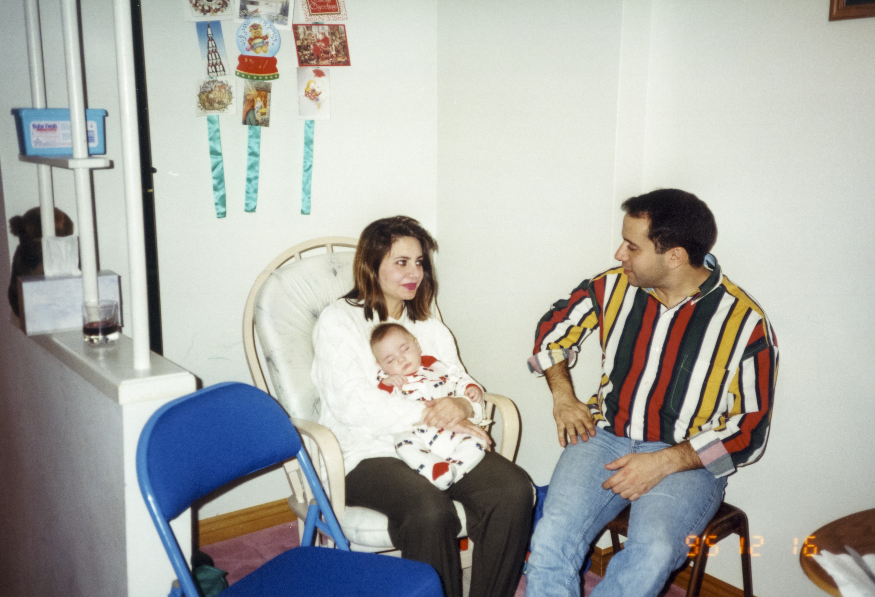 Nitsa with one of her sons and her cousin, December 16, 1995