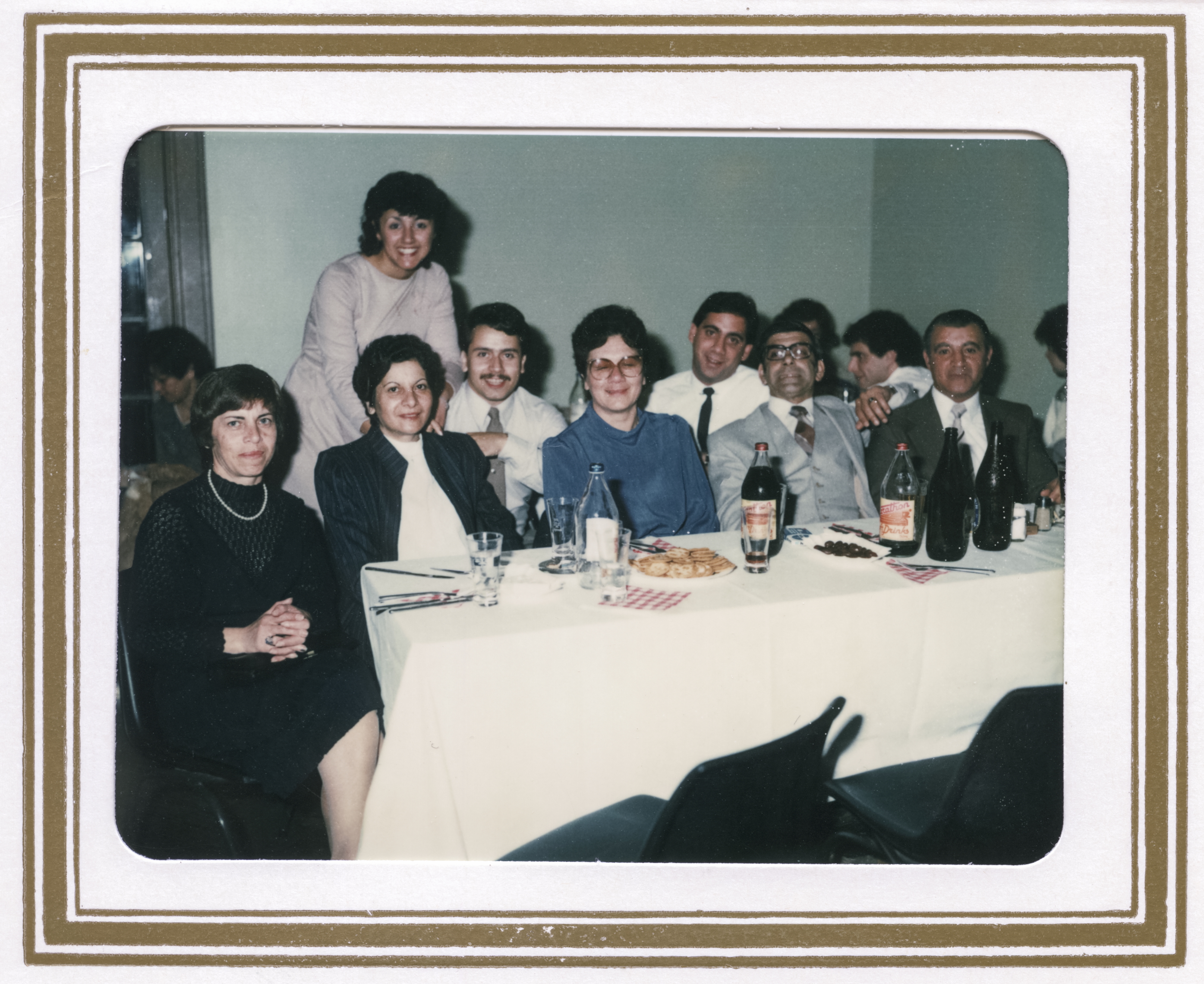 Nitsa's aunts, uncles, and cousins at a wedding in Australia, early 1980s