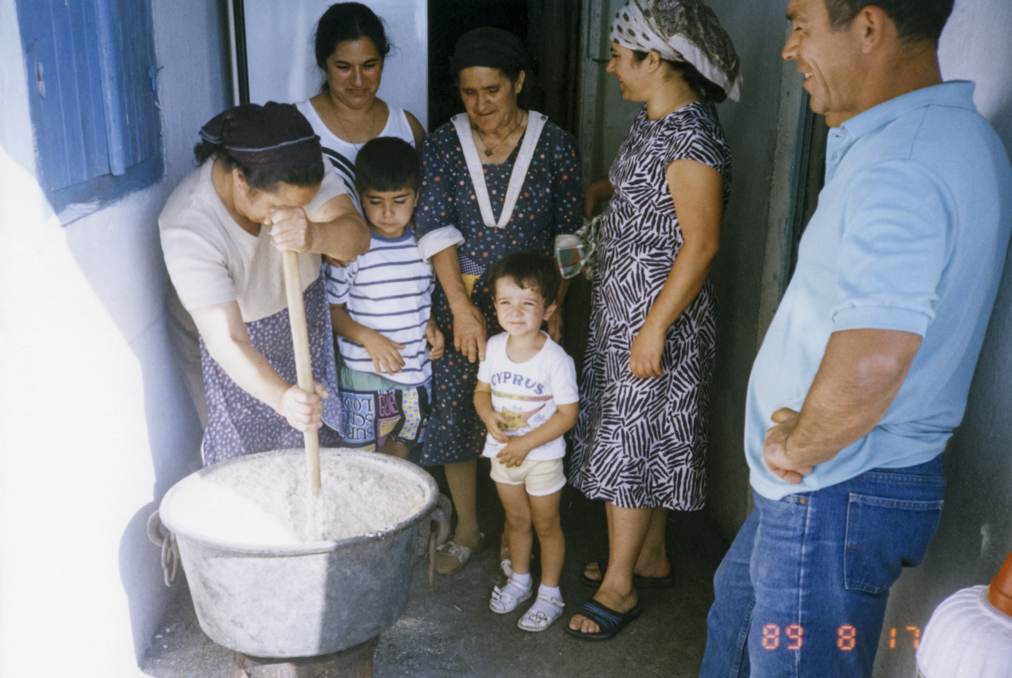 Anna's parents with her mother's family in their village of Kyperounda, August 17, 1989