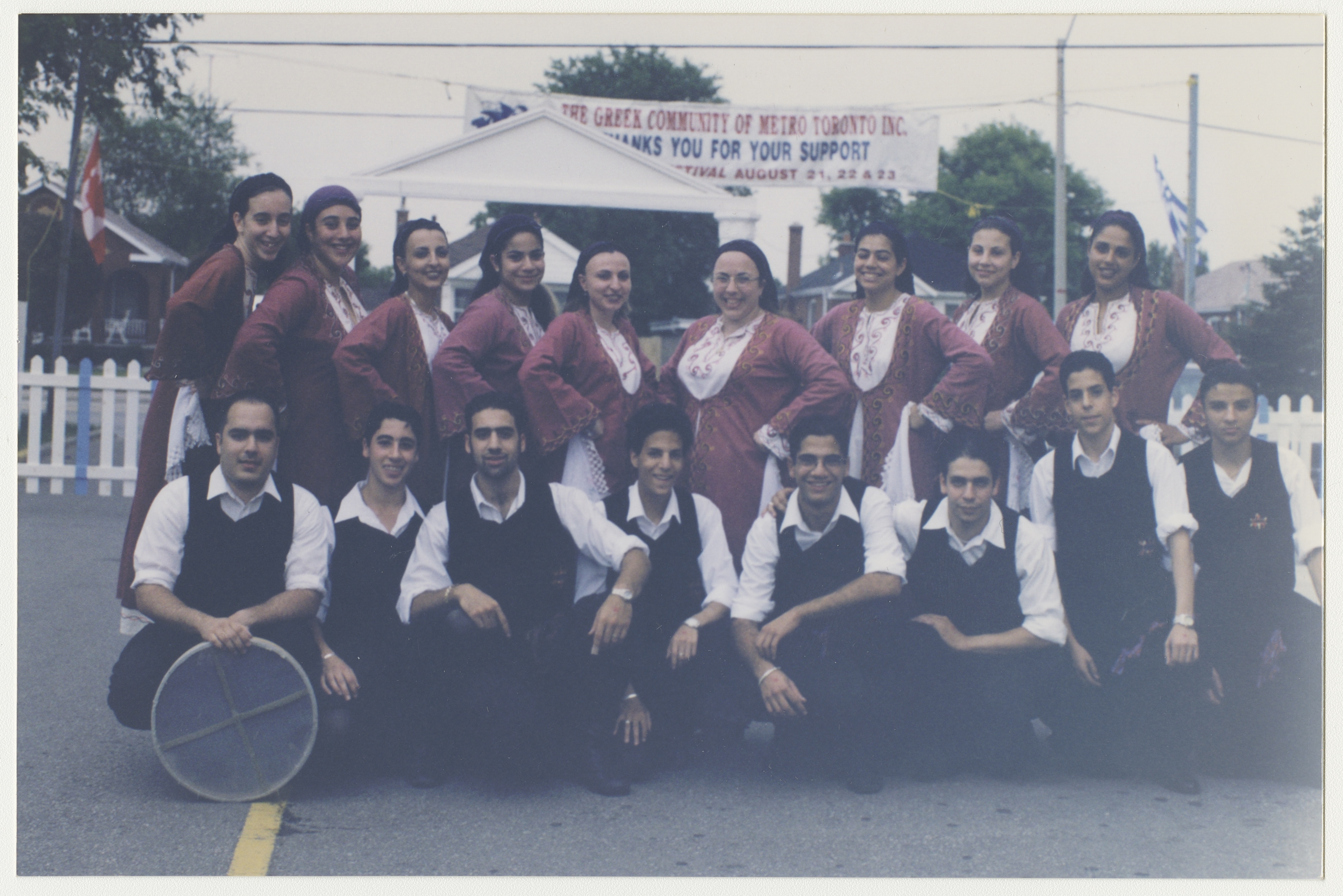 Anna with the Cypriot dance group, late 1990s or early 2000s. York University Libraries, ASC61621 