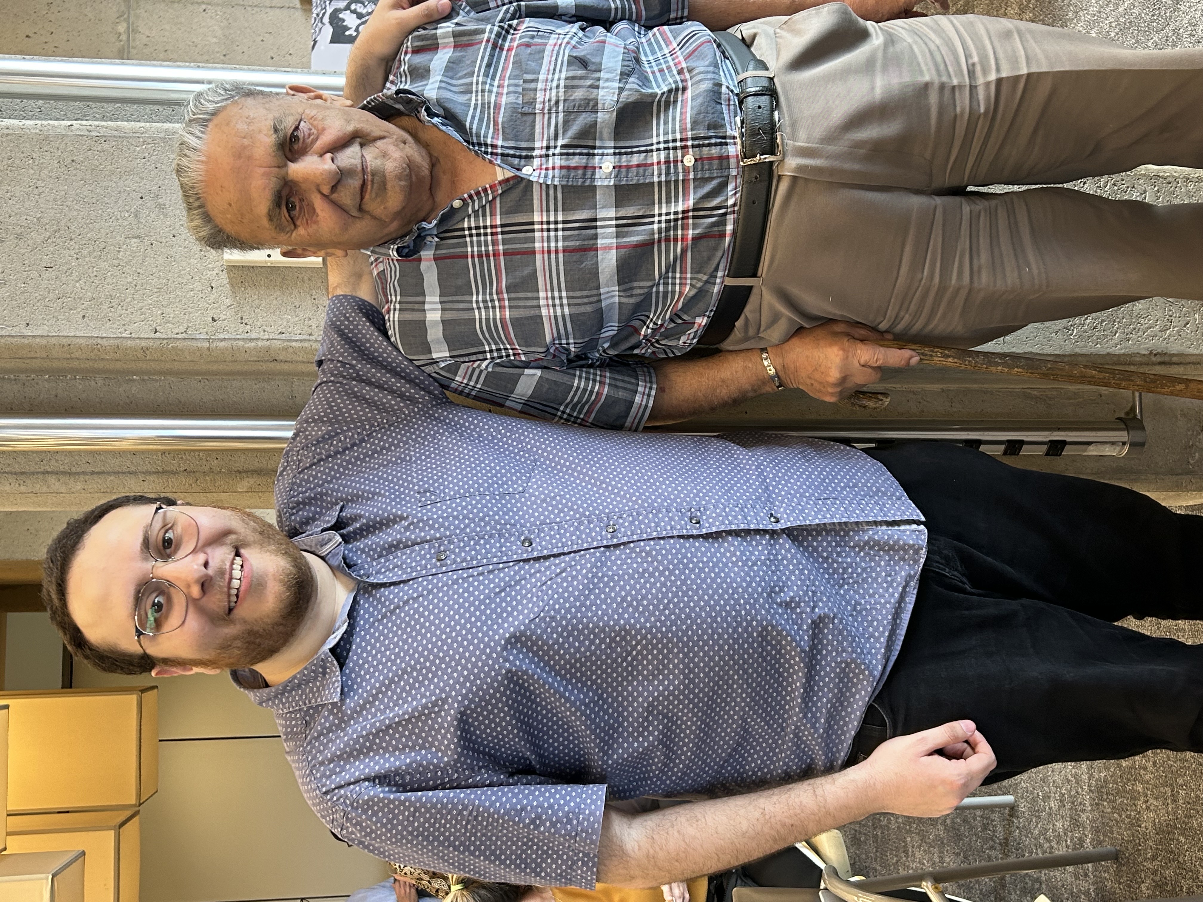 Theo and Theodoros Xenophontos at York University for the HHF Greek Canadian Archives' Donor Appreciation Event, May 11, 2023