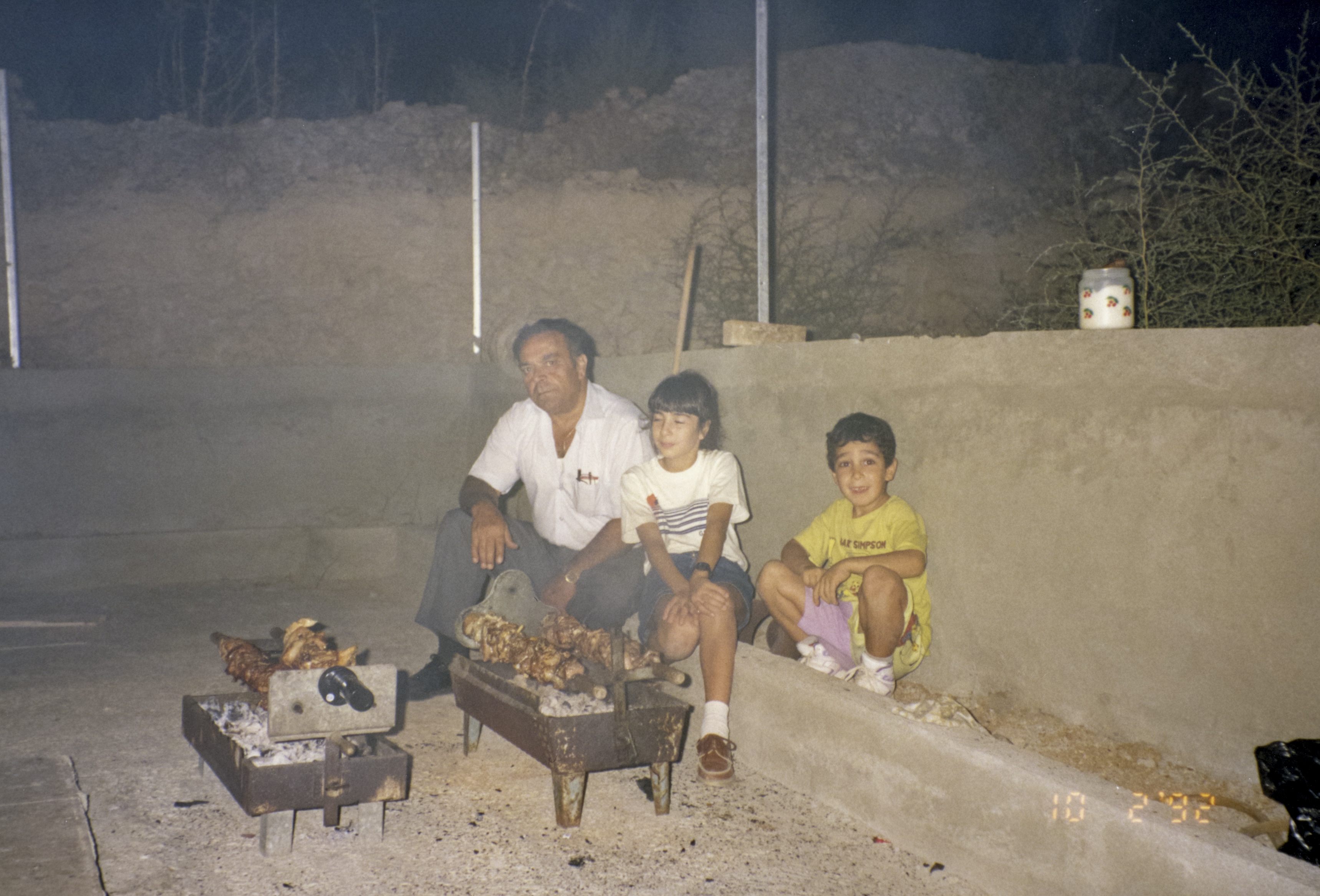 Theodoros with his great-niece and great-nephew in Cyprus, October 2, 1992