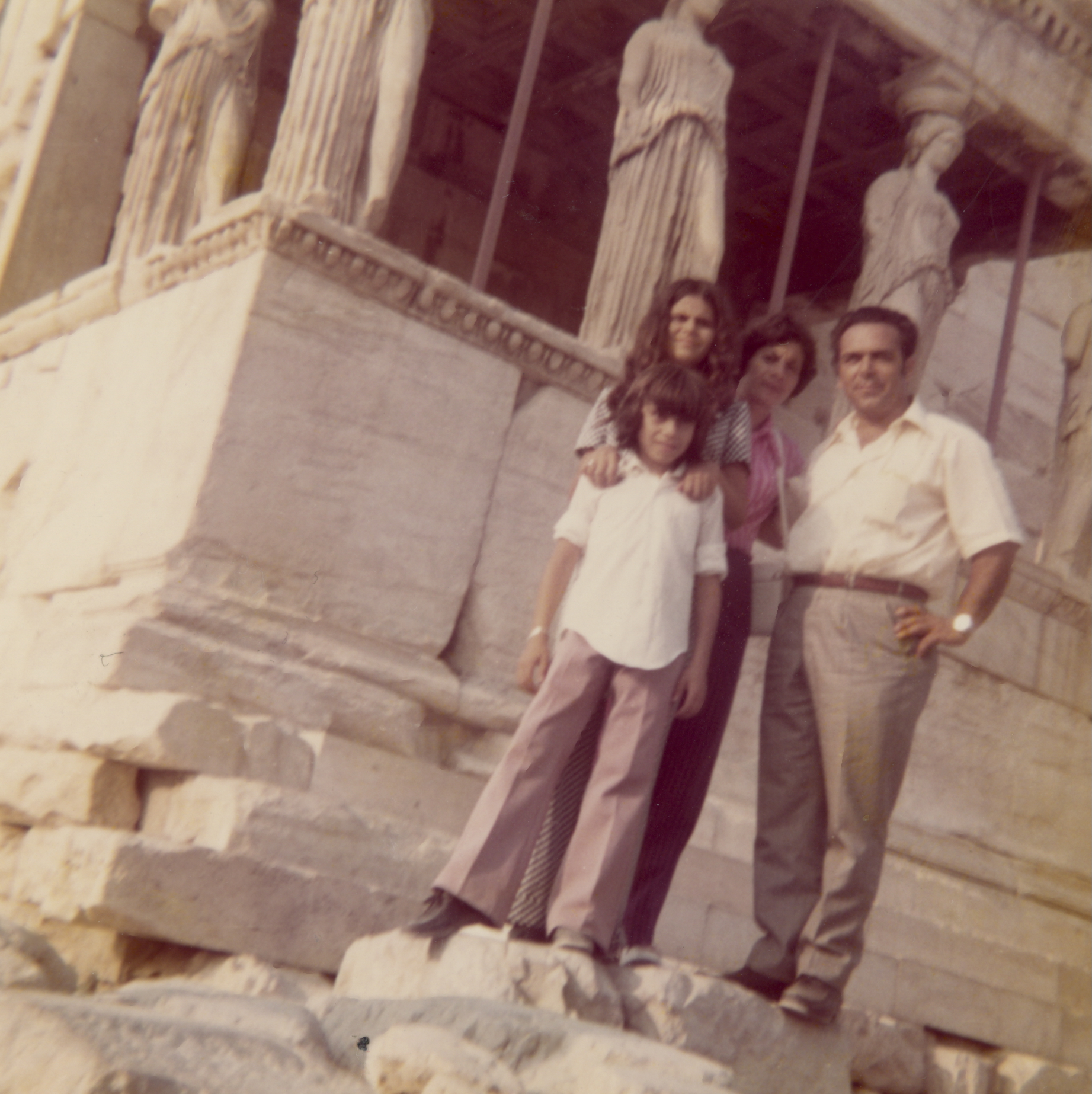 Theodoros with his family in Greece, 1973