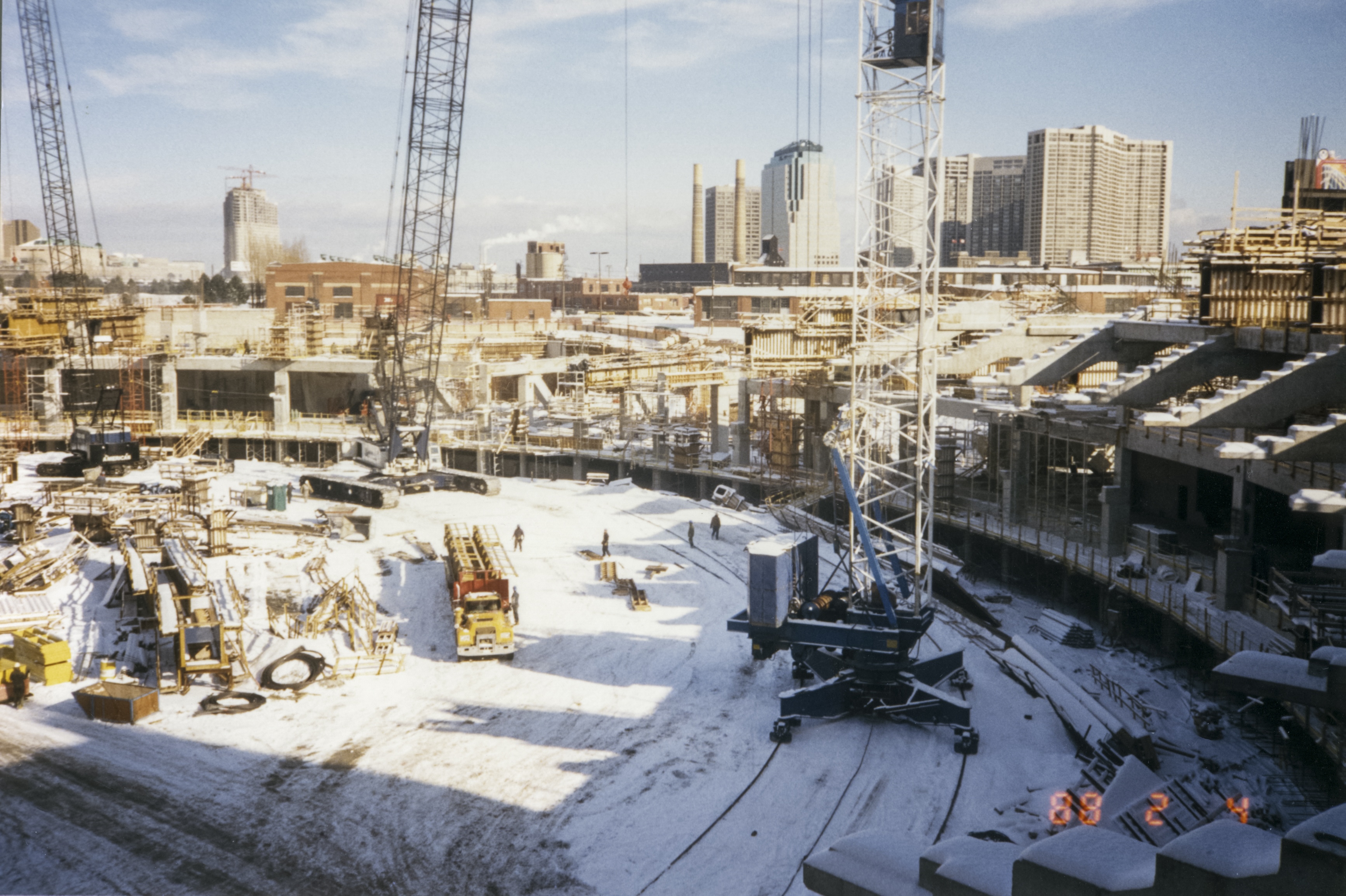 The construction of the SkyDome, February 4, 1988