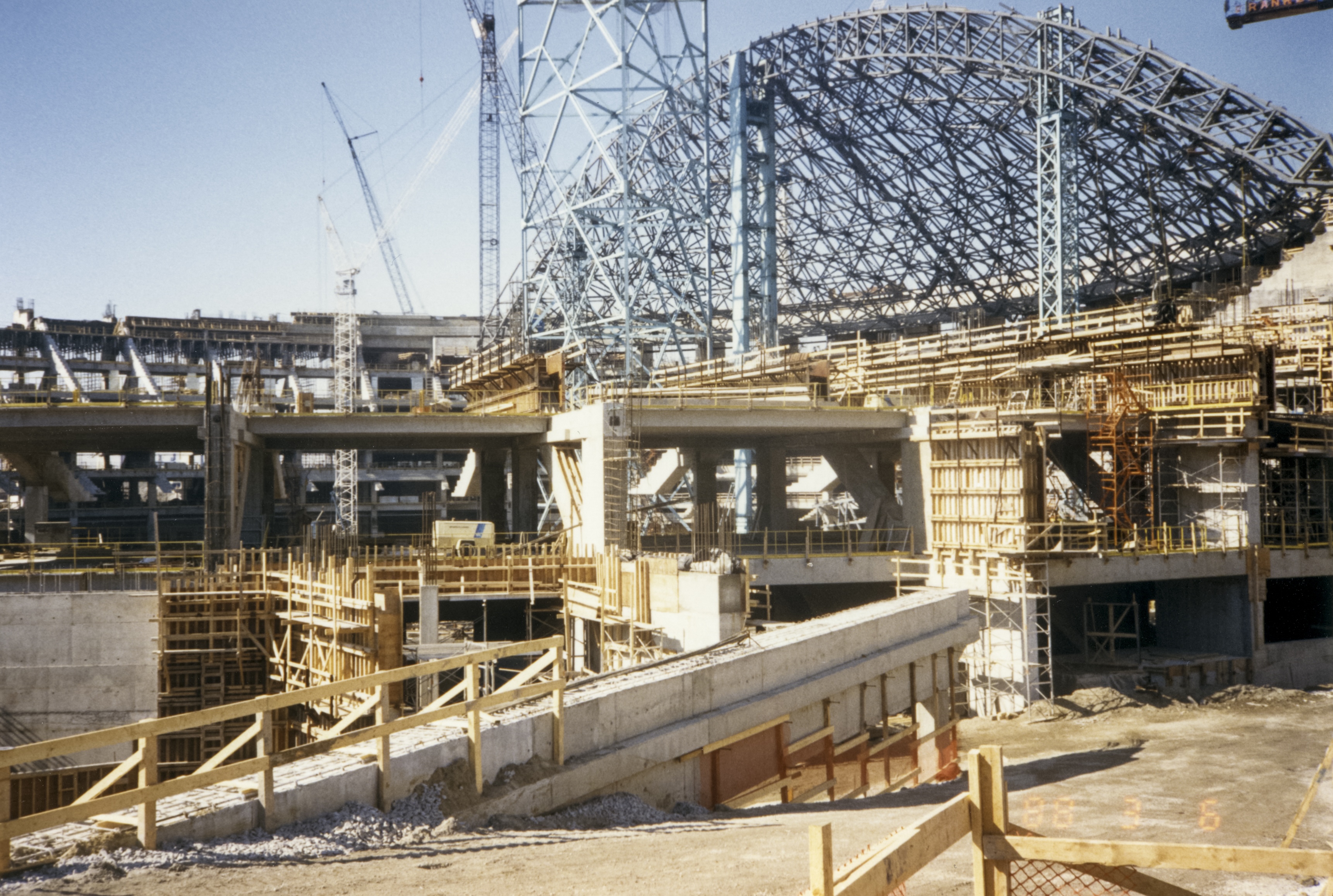 The construction of the SkyDome, March 6, 1988