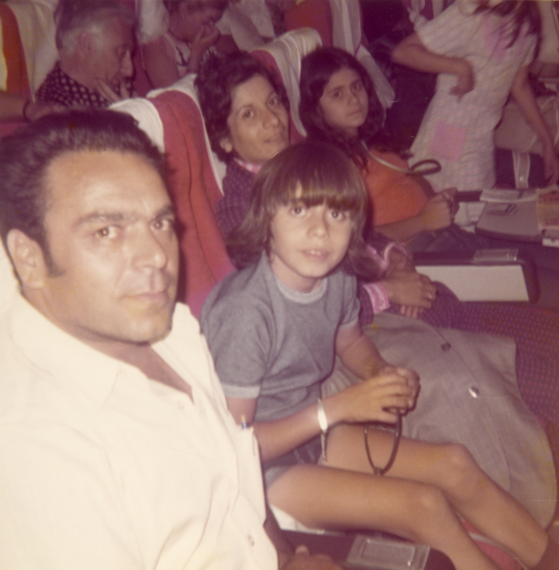 Theodoros and his family going back to Canada after a long trip to Greece and Cyprus, 1973
