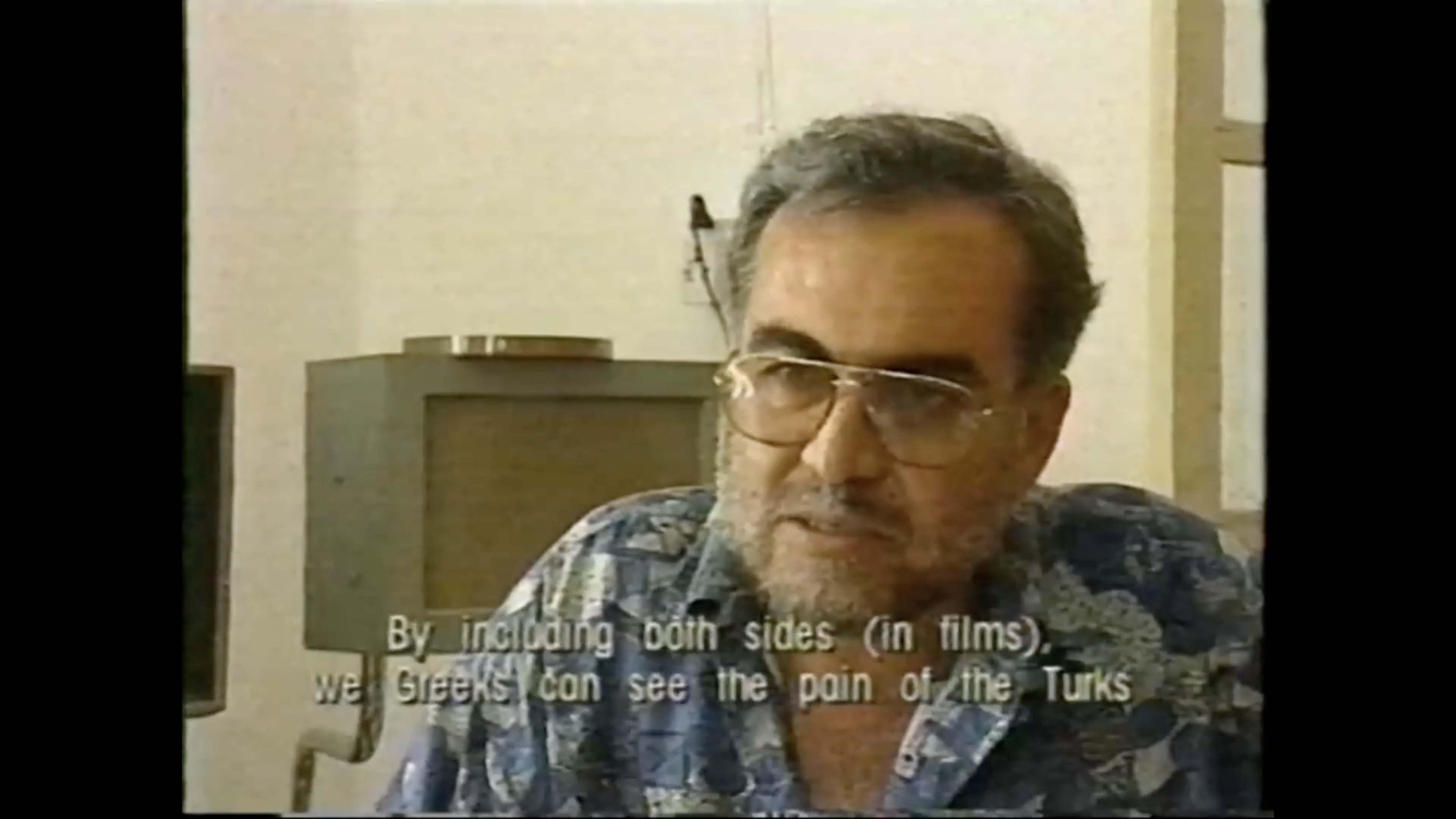 Panicos Chrysanthou in Cyprus at the Crossroads discussing the importance of film as a conduit for intercommunal dialogue, which is also an essential theme for Film as Mediator 