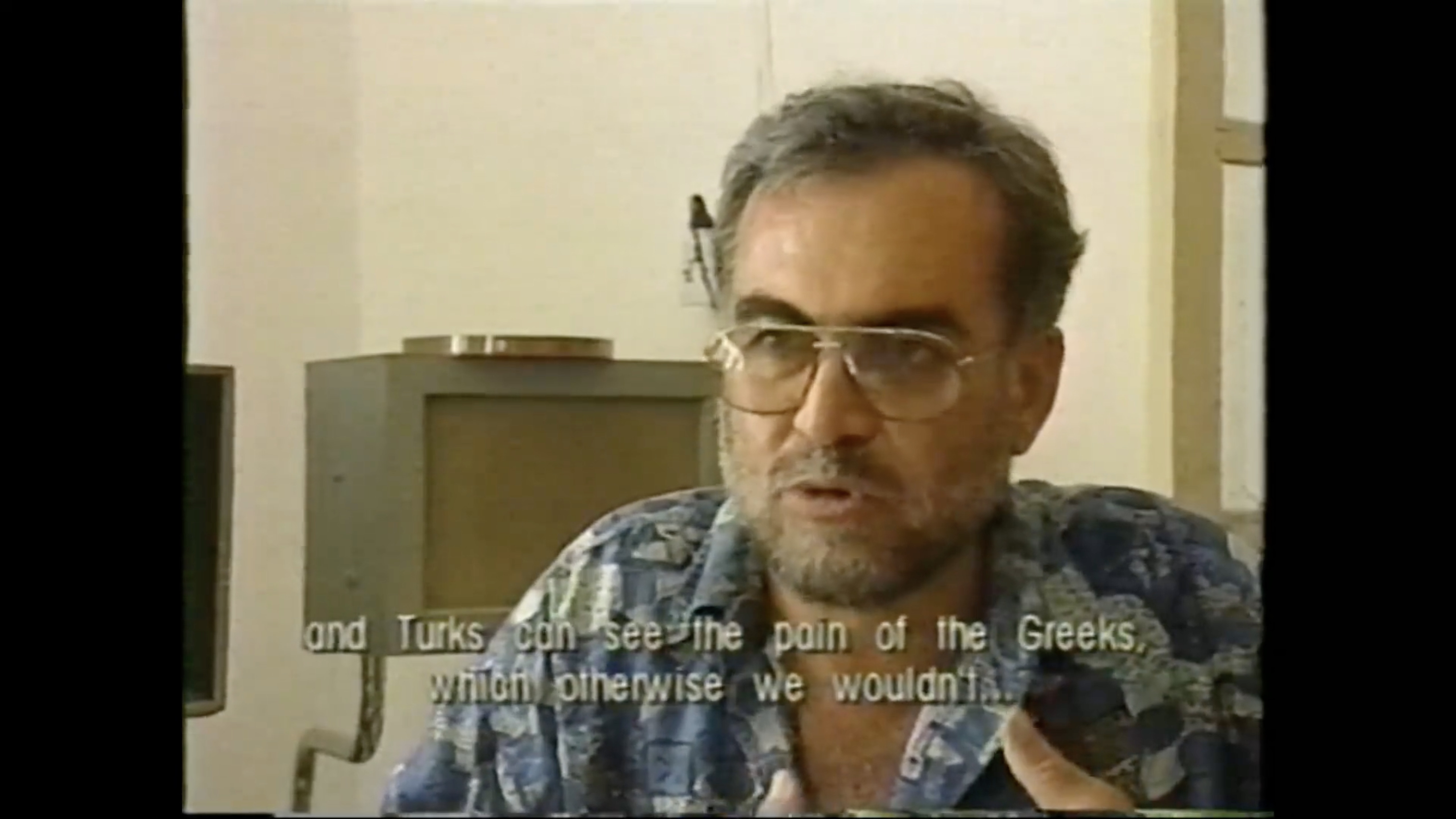 Panicos Chrysanthou in Cyprus at the Crossroads discussing the importance of film as a conduit for intercommunal dialogue, which is also an essential theme for Film as Mediator 