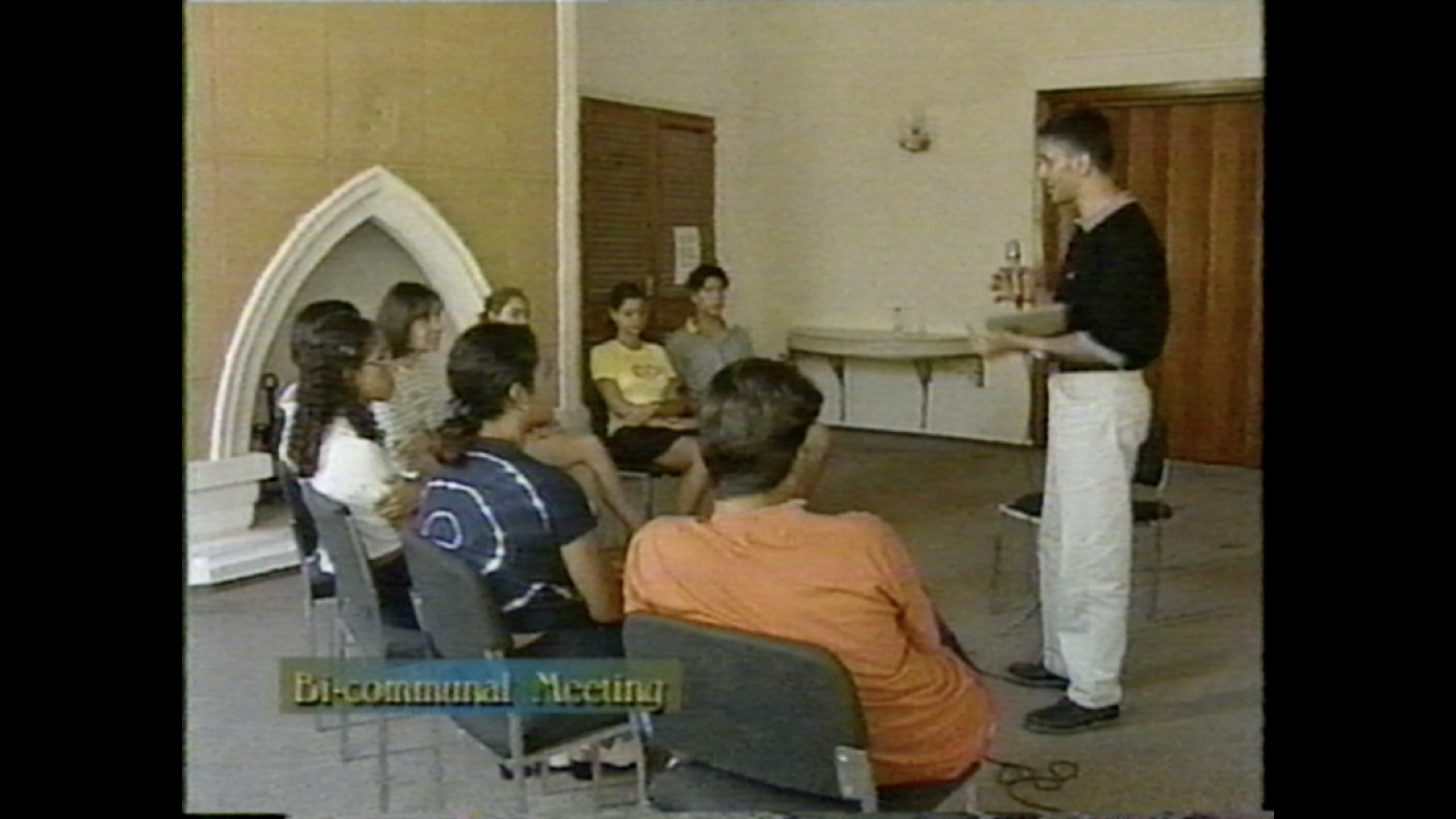 Nick interviewing young Greek and Turkish Cypriots in Cyprus at the Crossroads