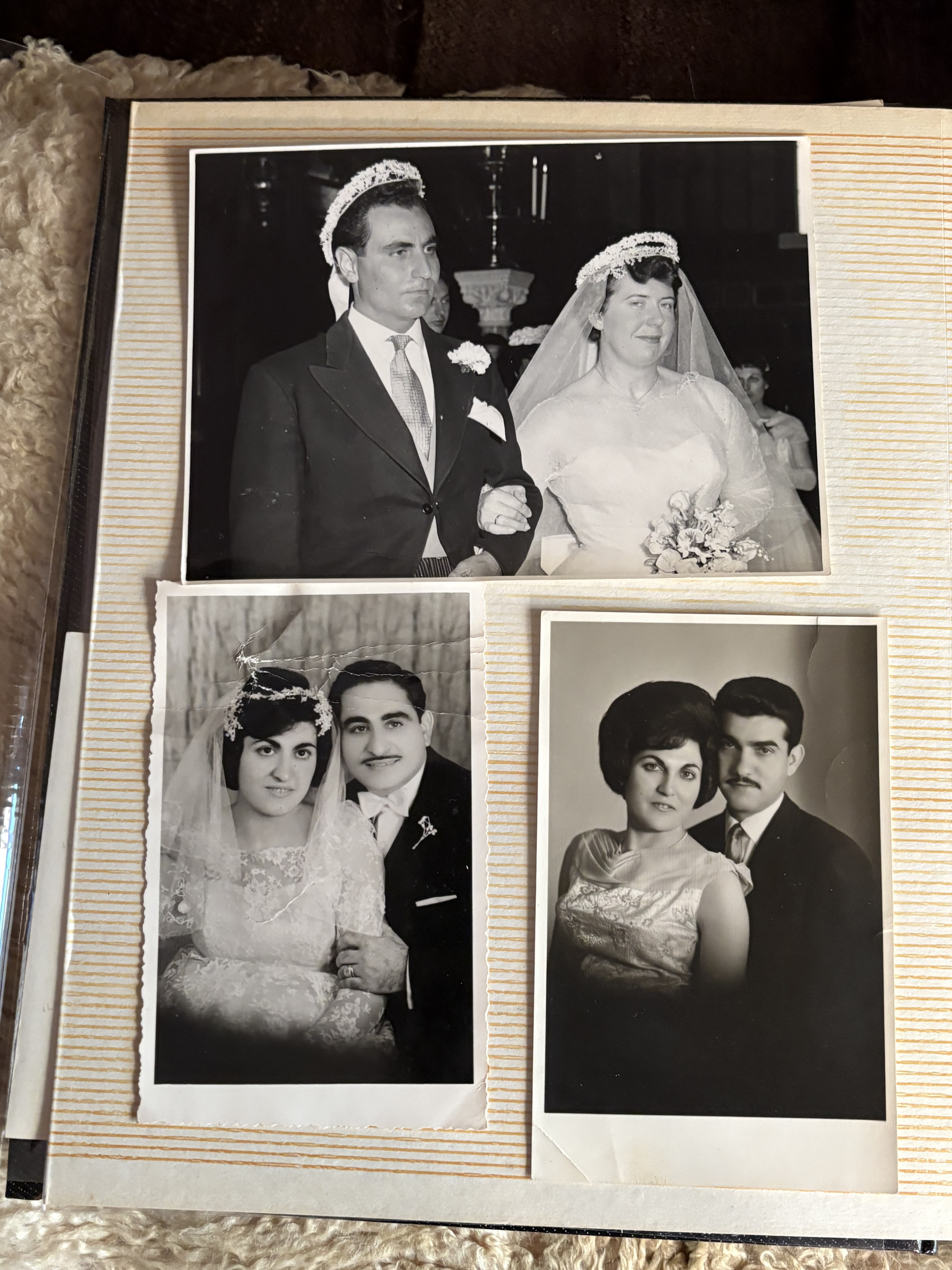 Wedding photos for Theodoros' brother (top) and Theodoros' sister (bottom left), 1960s