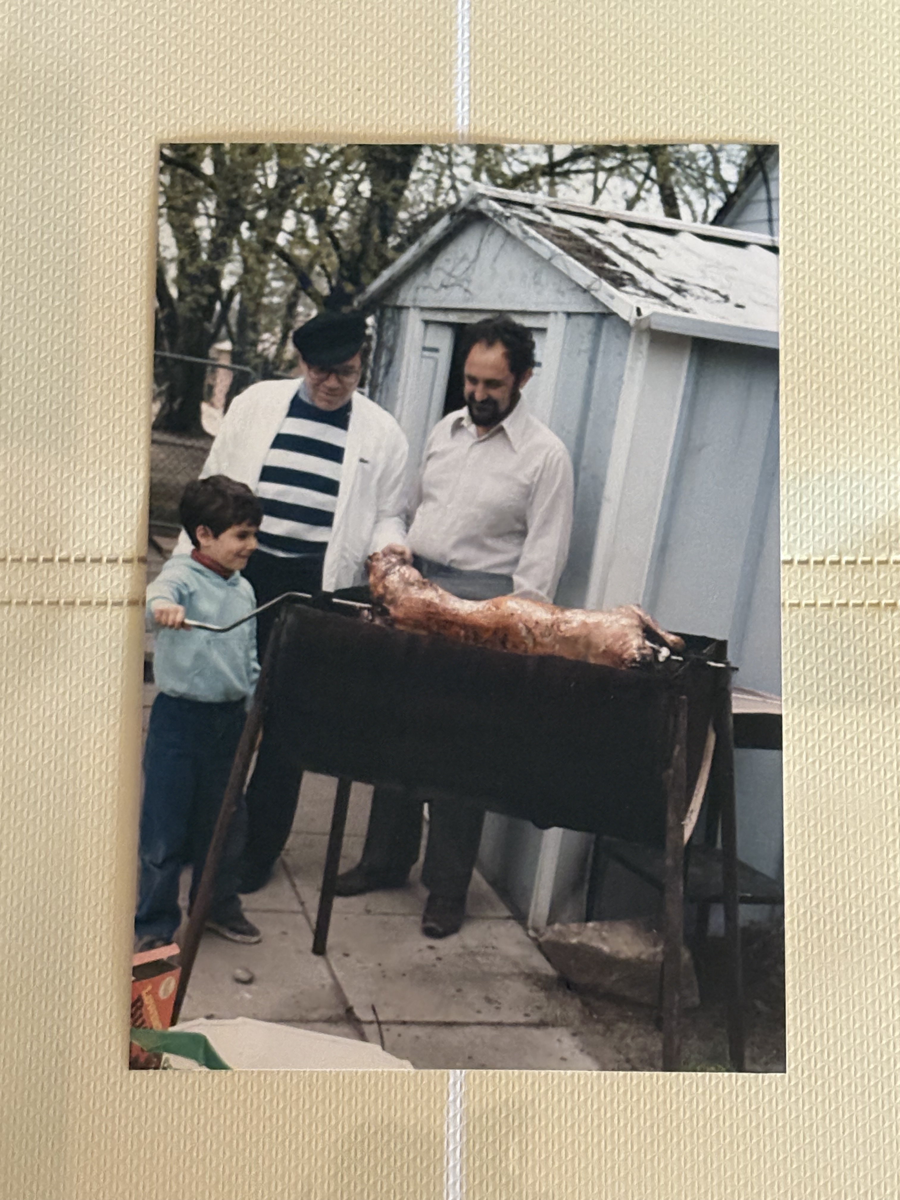 Theodoros with family during Easter,  late 1980s