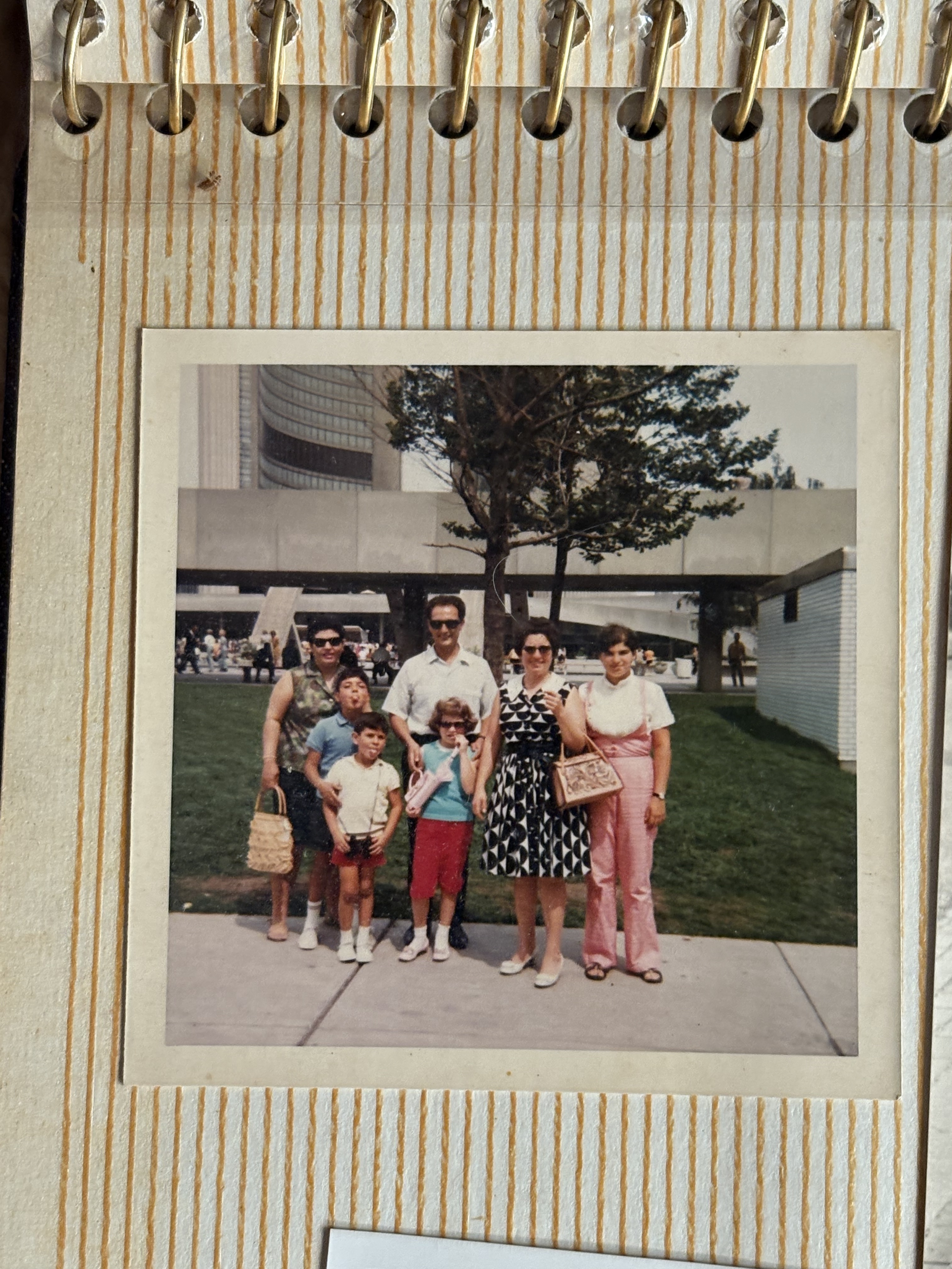 Theodoros with family outside of Toronto City Hall, late 1970s or early 1980s