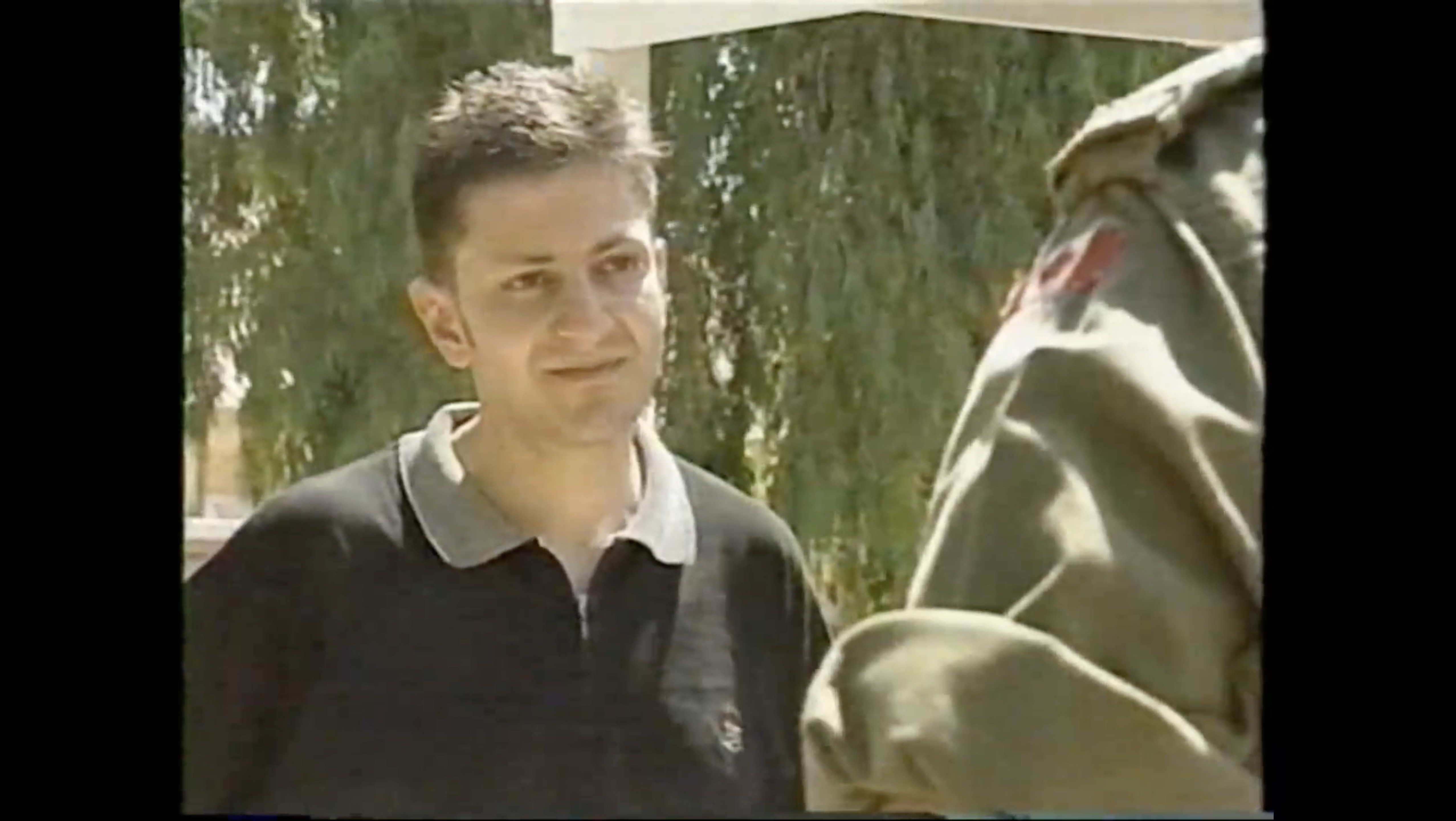 Nick interviewing a Canadian peacekeeper working for the UN in Cyprus at the Crossroads 