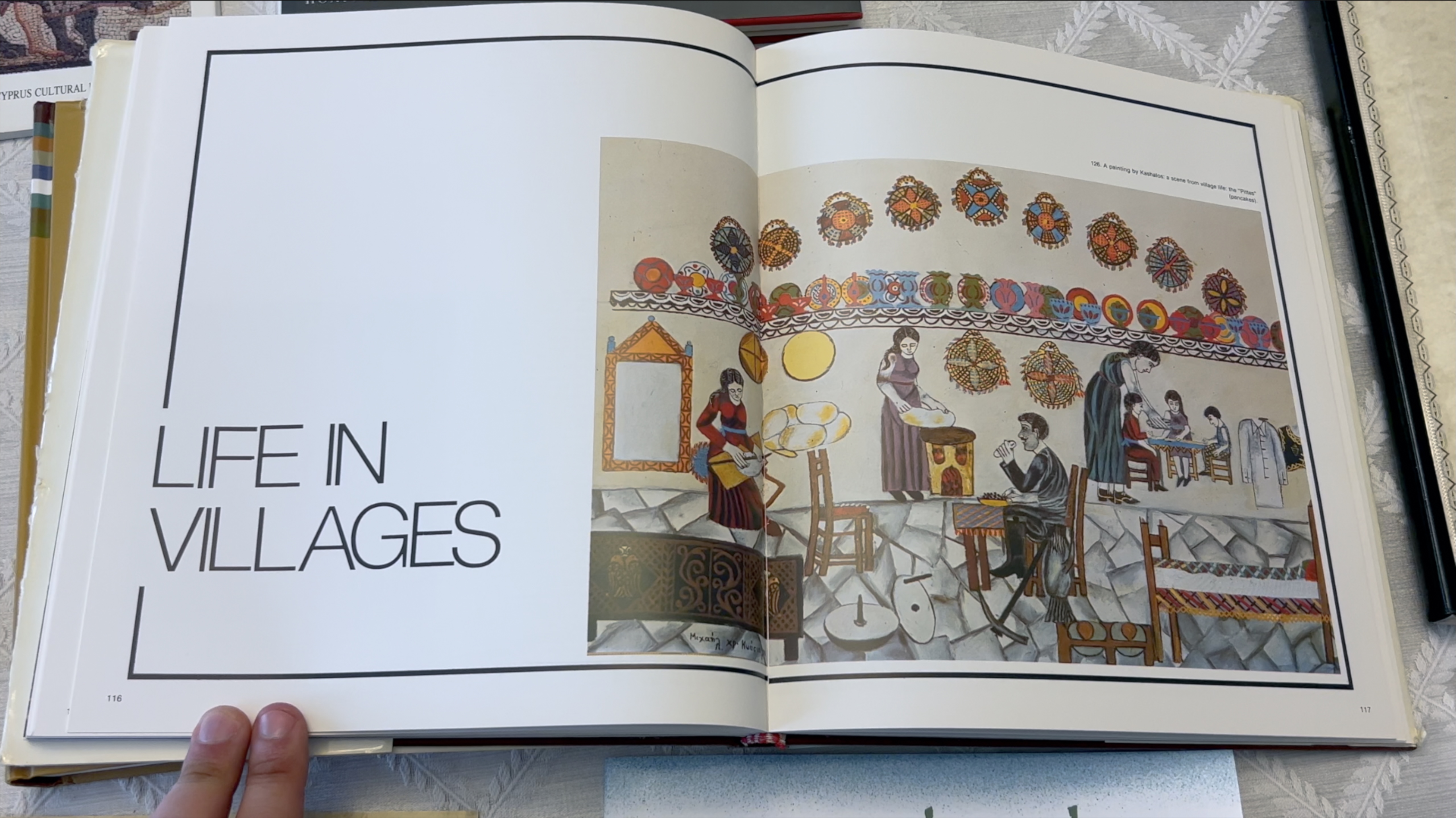 A sample of Stella's Cypriot book collection, shown to the interviewer after the completion of the interview