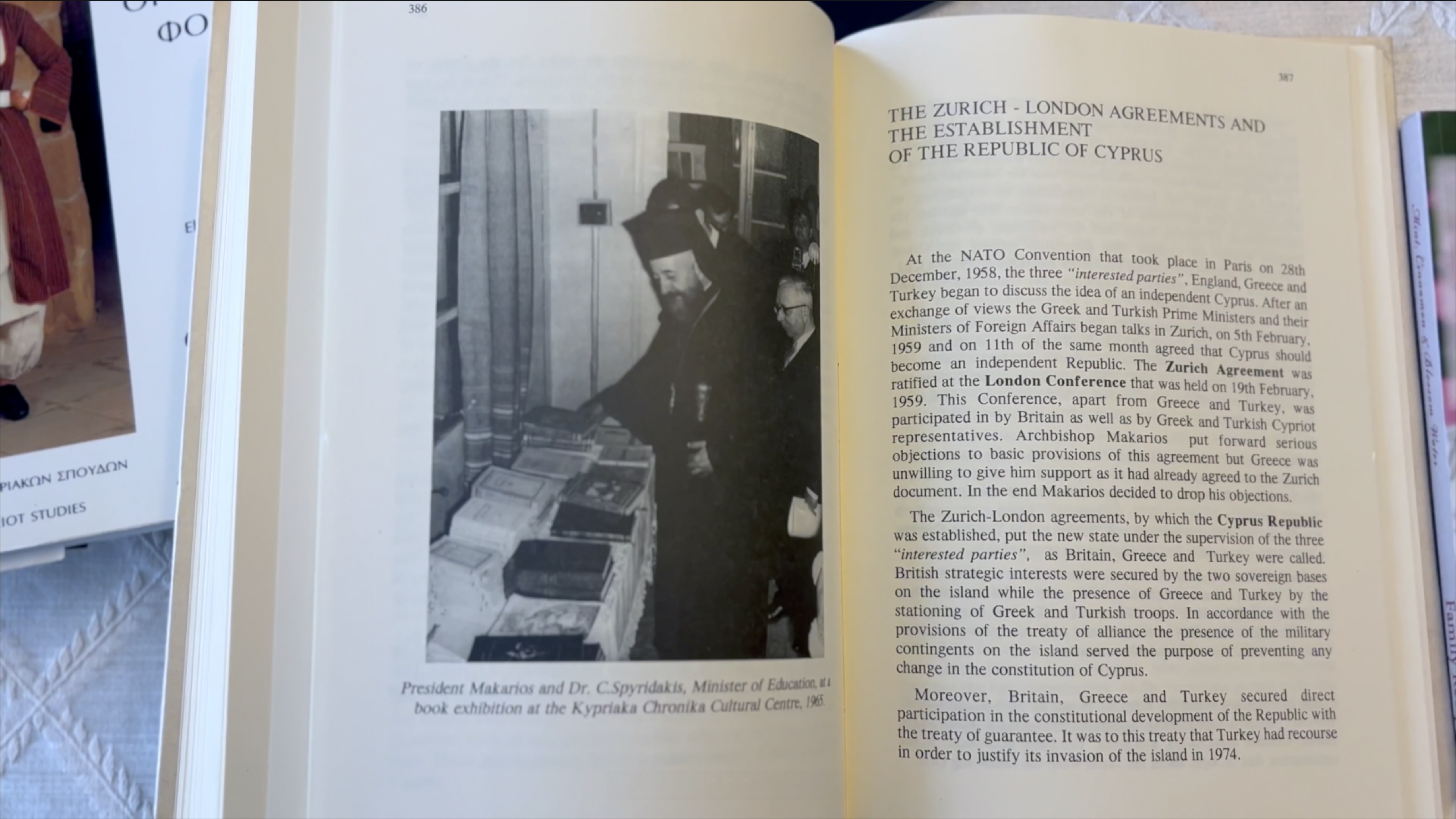  A sample of Stella's Cypriot book collection, shown to the interviewer after the completion of the interview