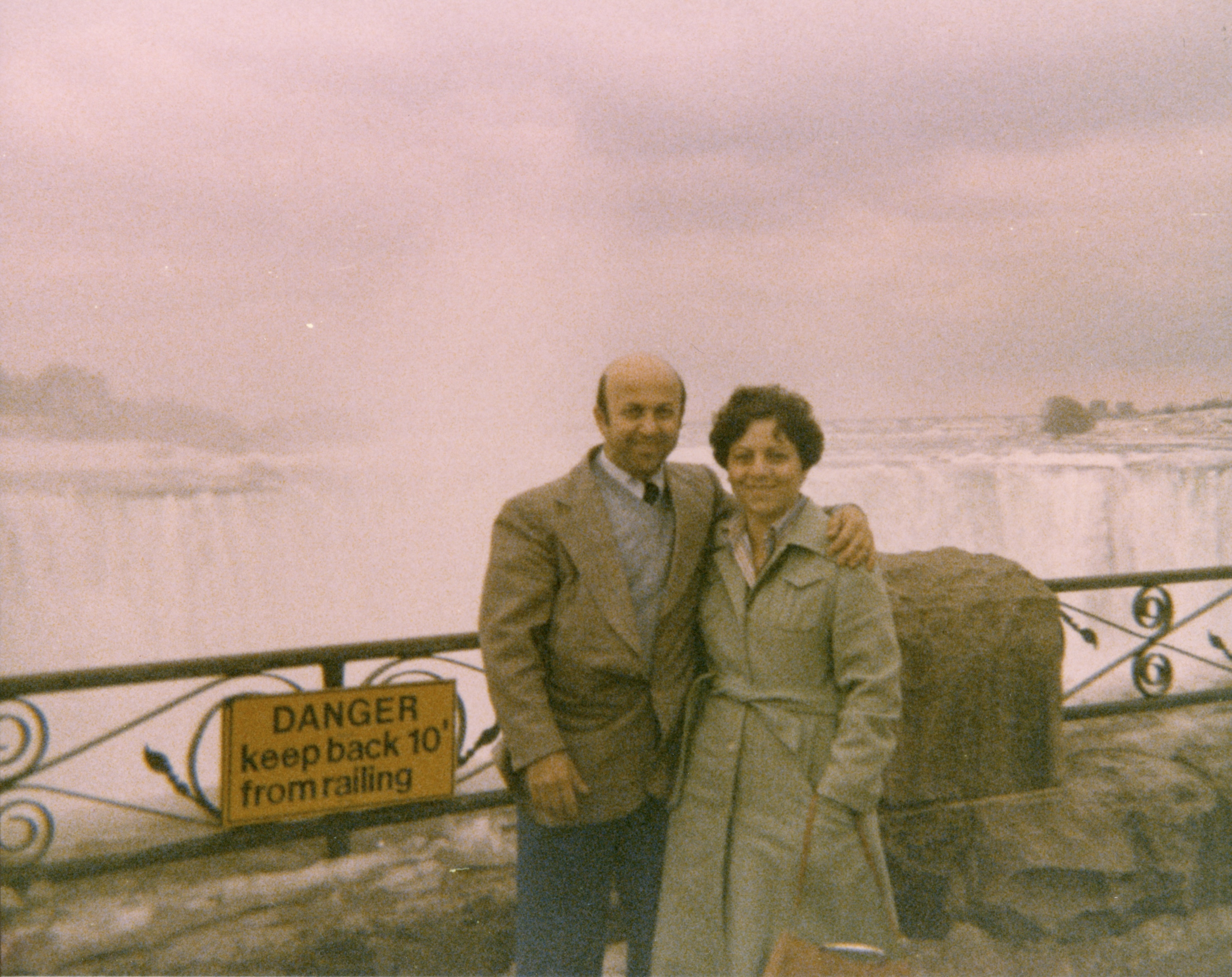 George and his wife at Niagara Falls, late 1970s