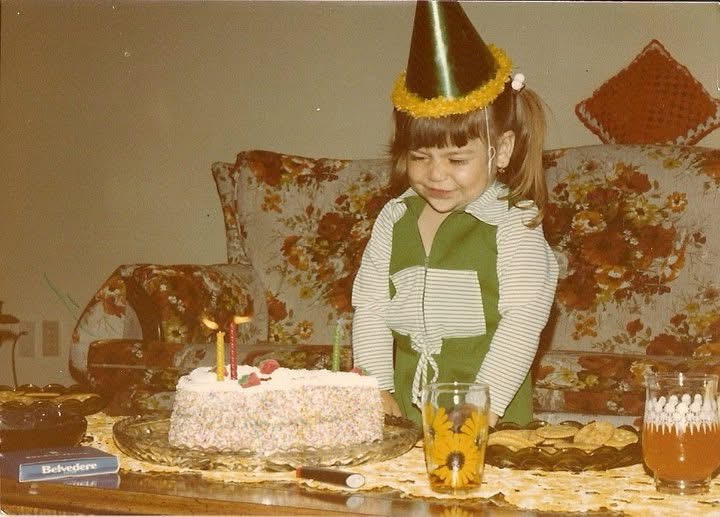 Filiz on her third birthday, 1977