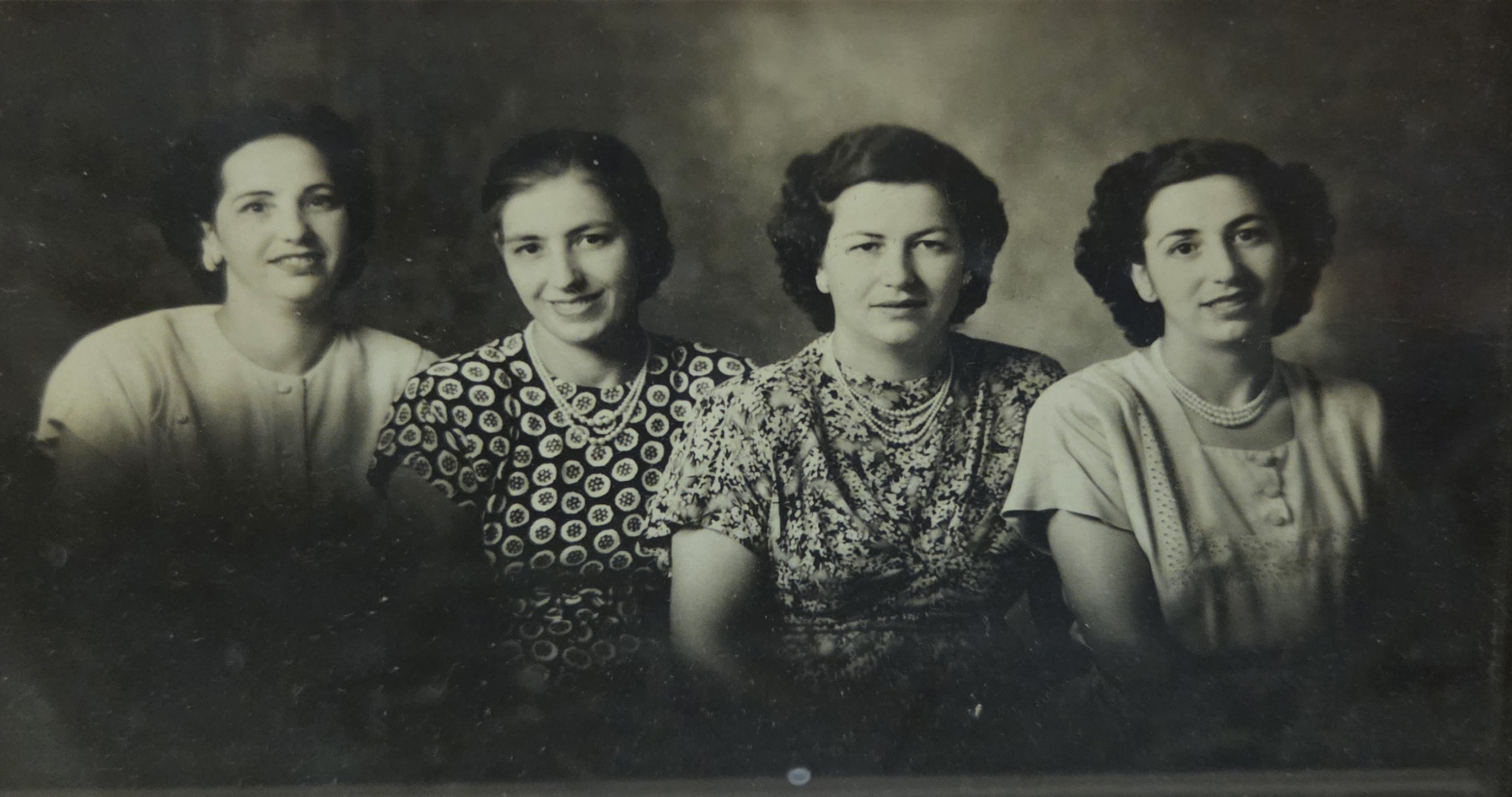 Chysoula (first from the right) and her sisters. 