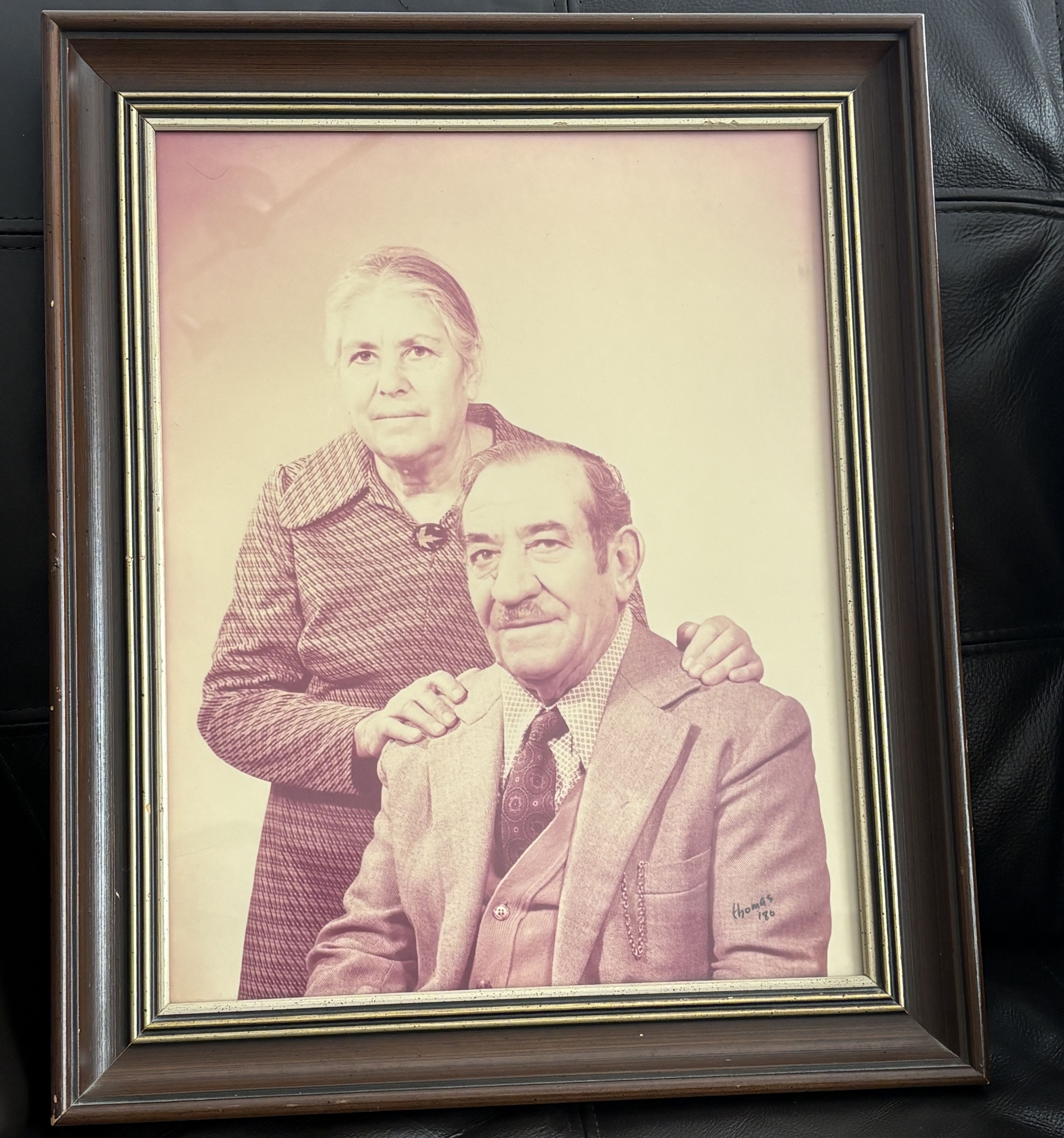 Charalambos' parents, 1980