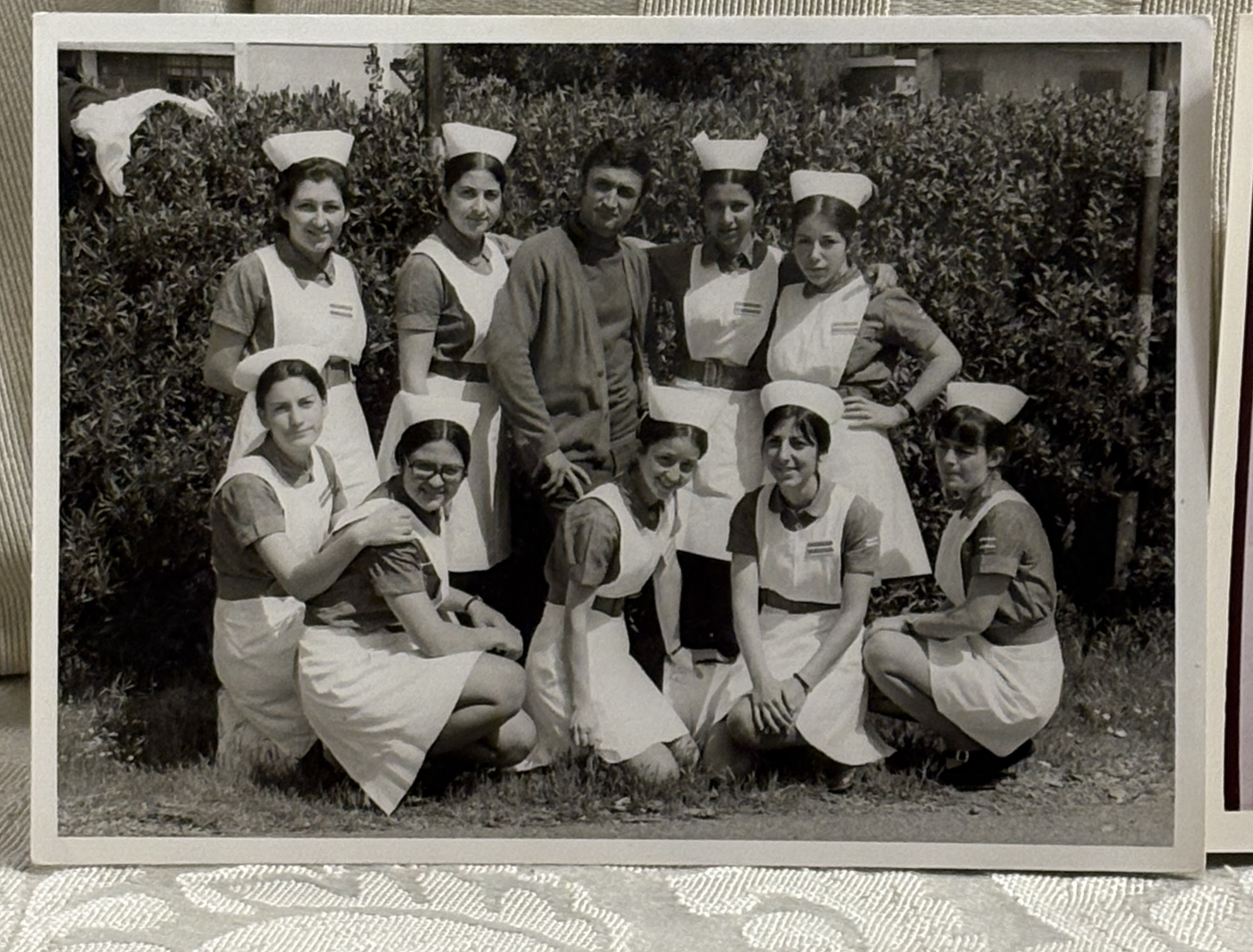 Athina and her nursing cohort, early 1970s