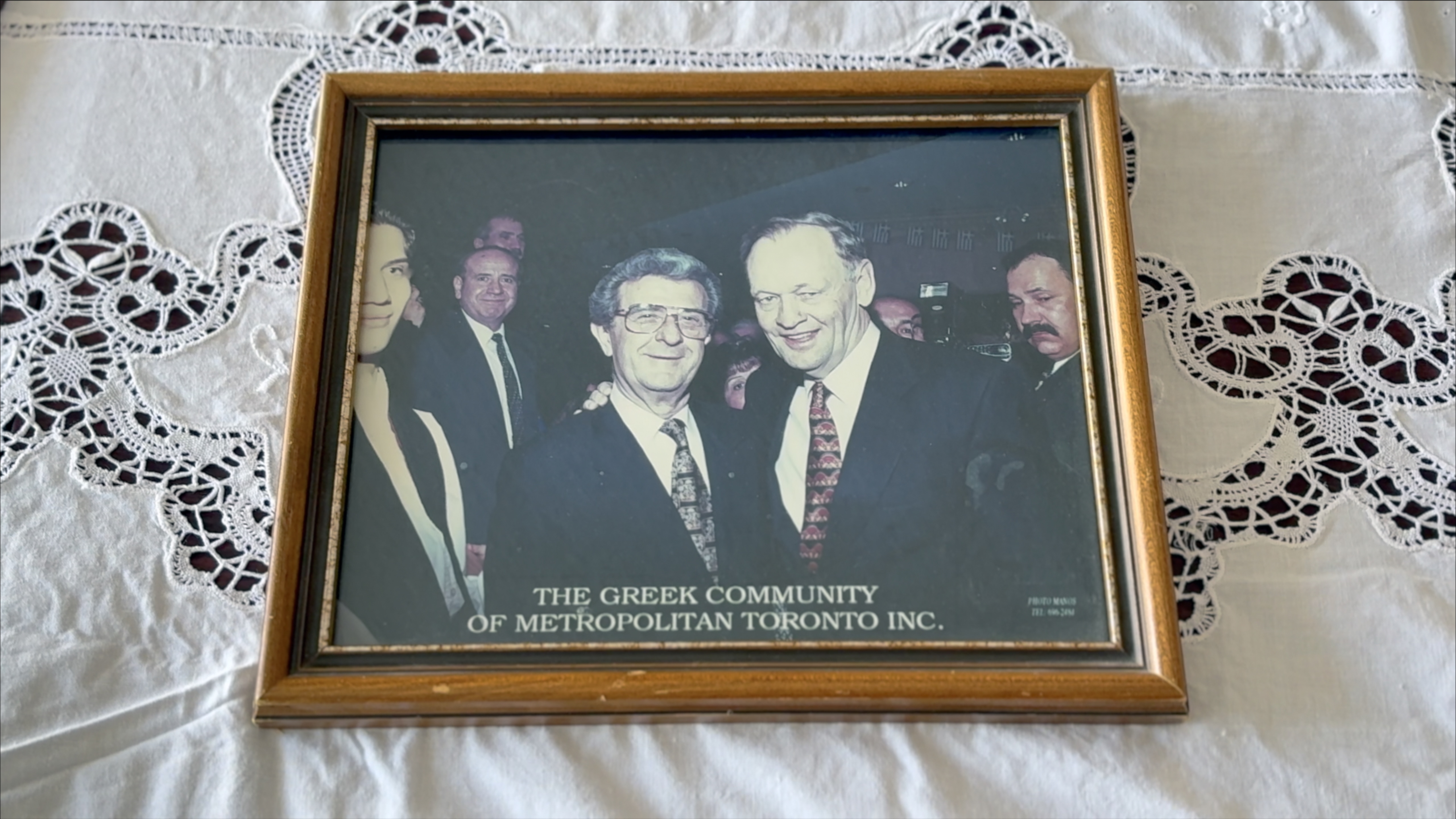 Helen's husband, Peter with Jean Chrétien, 1990s