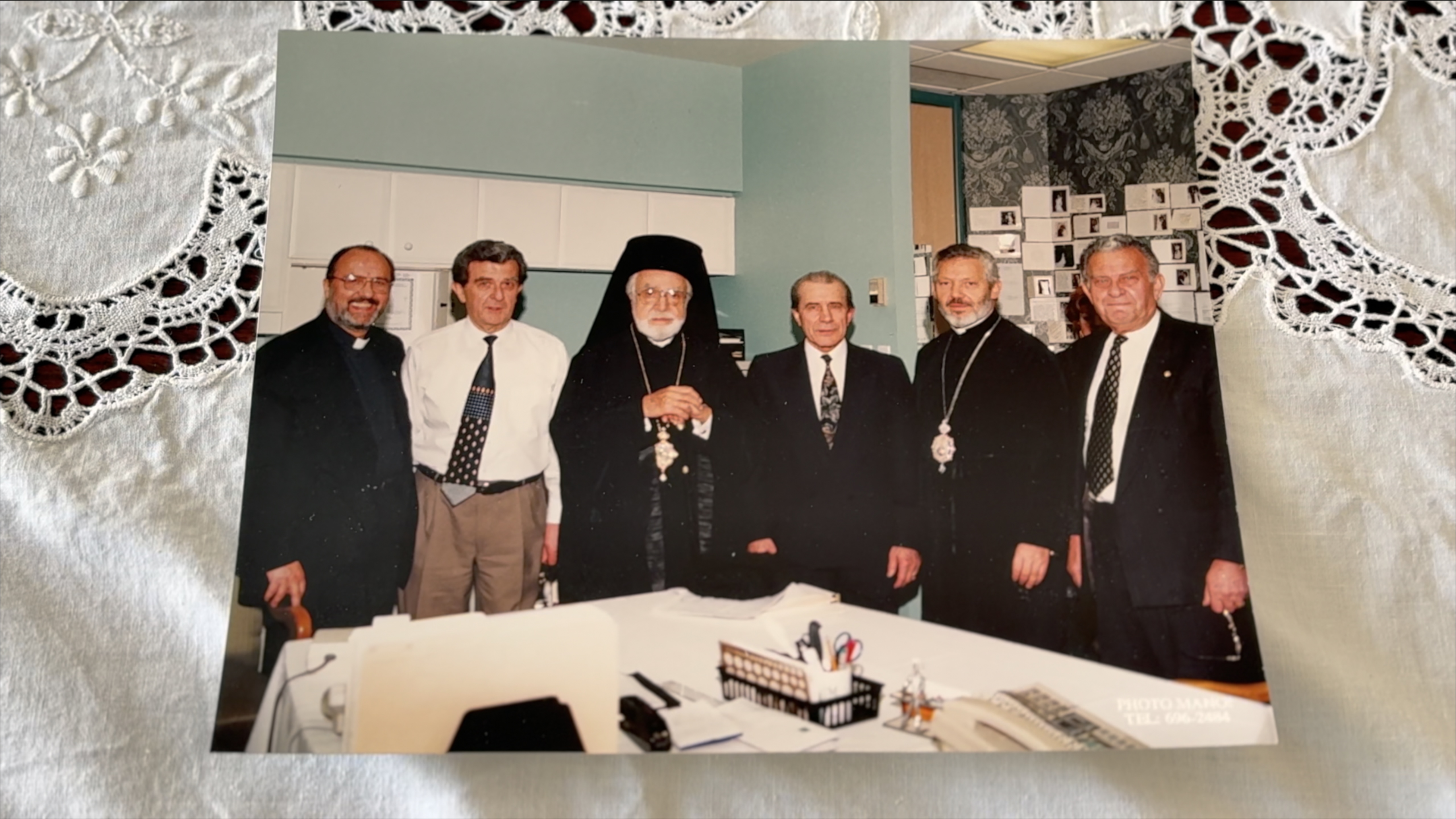 Group photo with Archbishop Iakovos and Archbishop Sotirios, 1990s